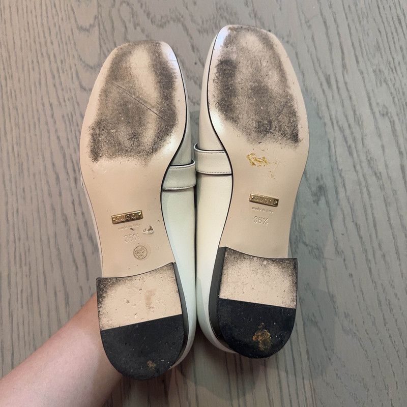 Gucci Gucci White Leather Double G Block Heels -2508 Size US 6.5 / IT 36.5 - 3 Thumbnail