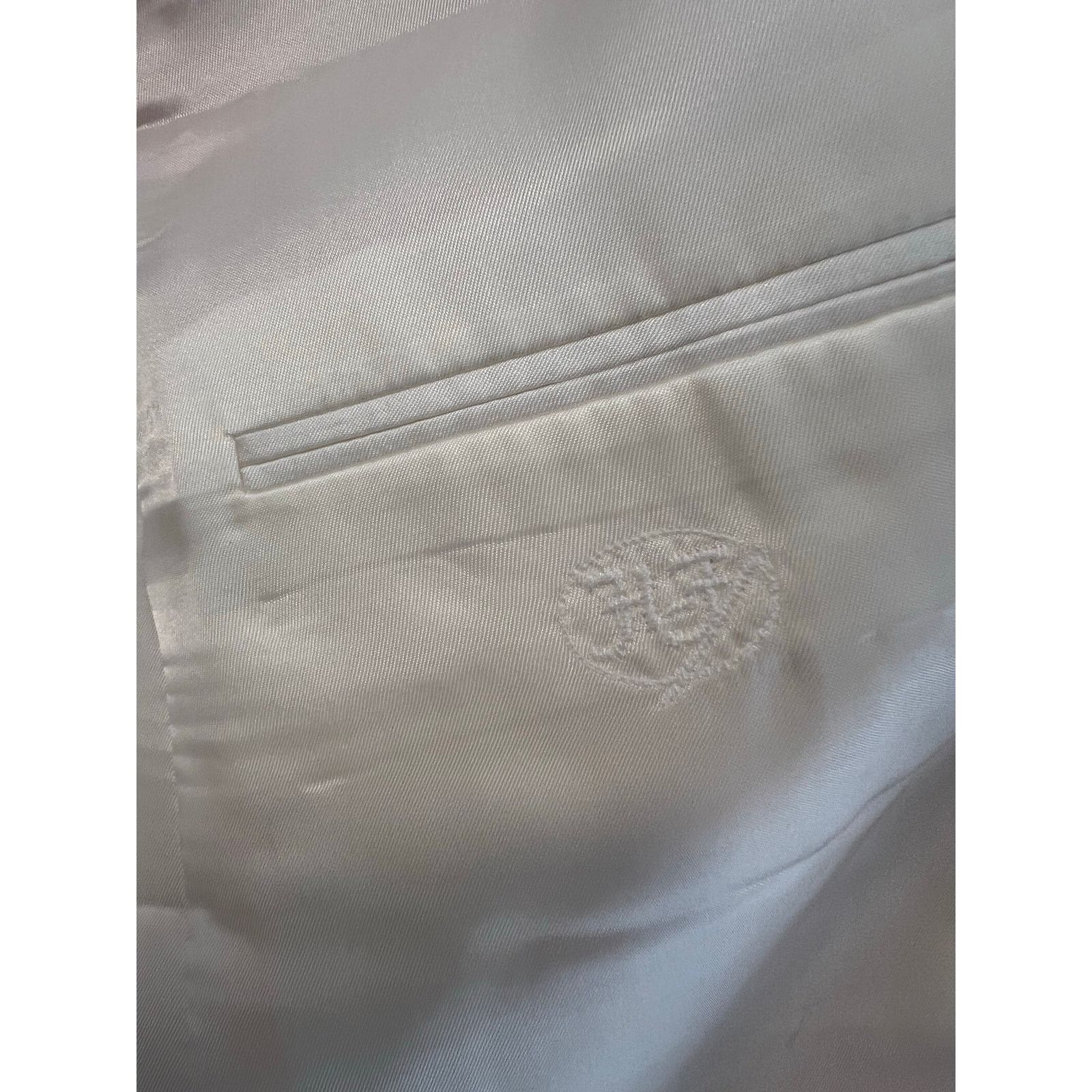 Hickey Freeman Hickey Freeman Silk Linen 3 Button Pinstripe Suit Jacket 42R Size 42L - 11 Thumbnail