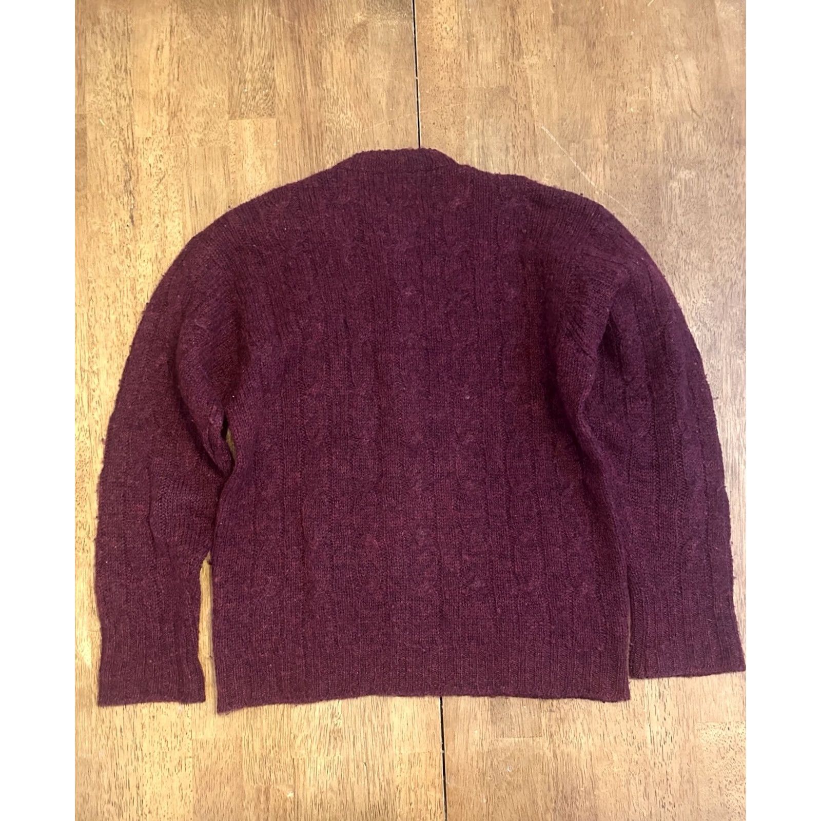 Vintage VINTAGE Cardigan Sweater Women’s Small Maroon 50s New Haven Made In England Size S / US 4 / IT 40 - 2 Thumbnail