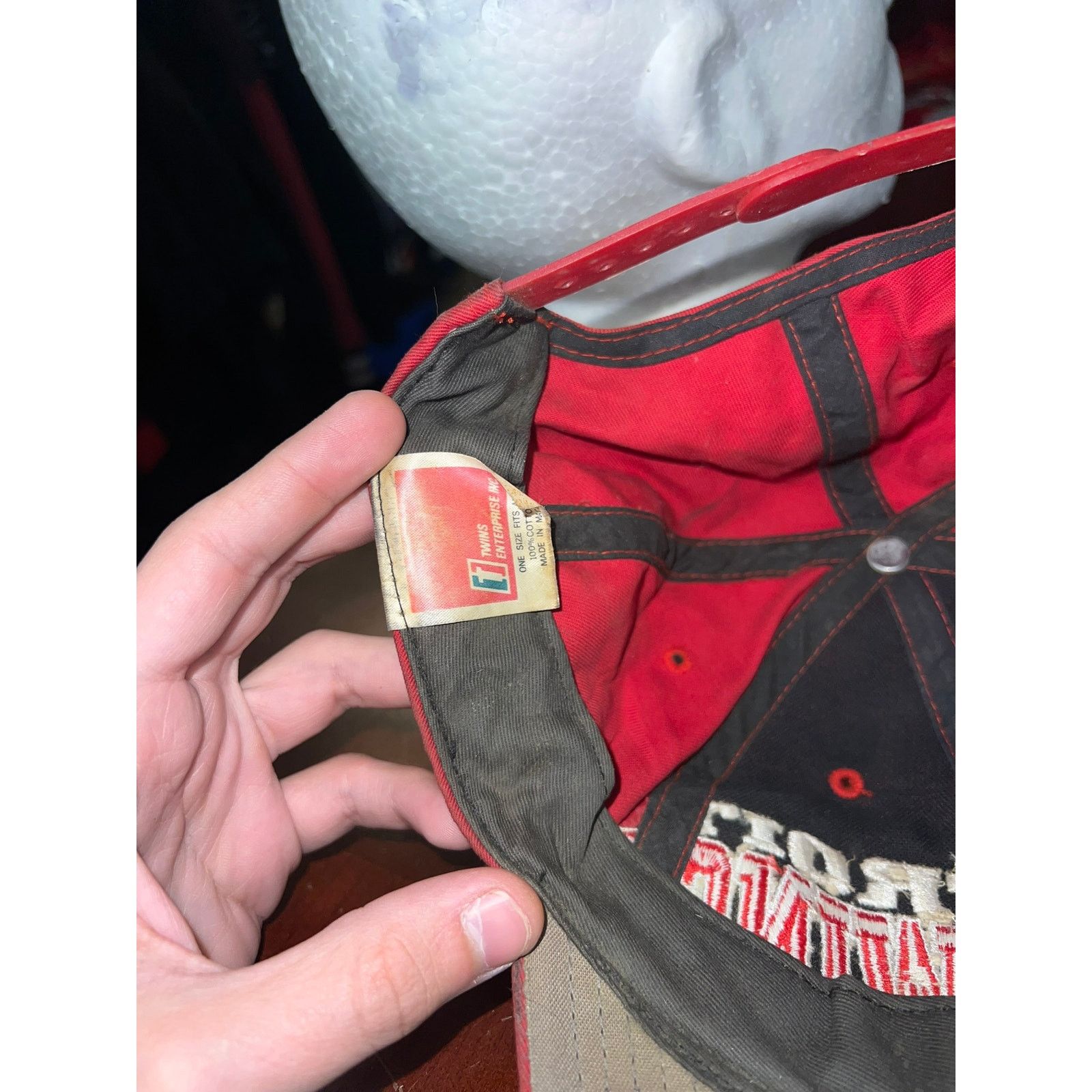 Twins Enterprise Inc. Vintage Detroit Red Wings Hat NHL Hockey Snapback WORN DIRTY Size ONE SIZE - 9 Thumbnail