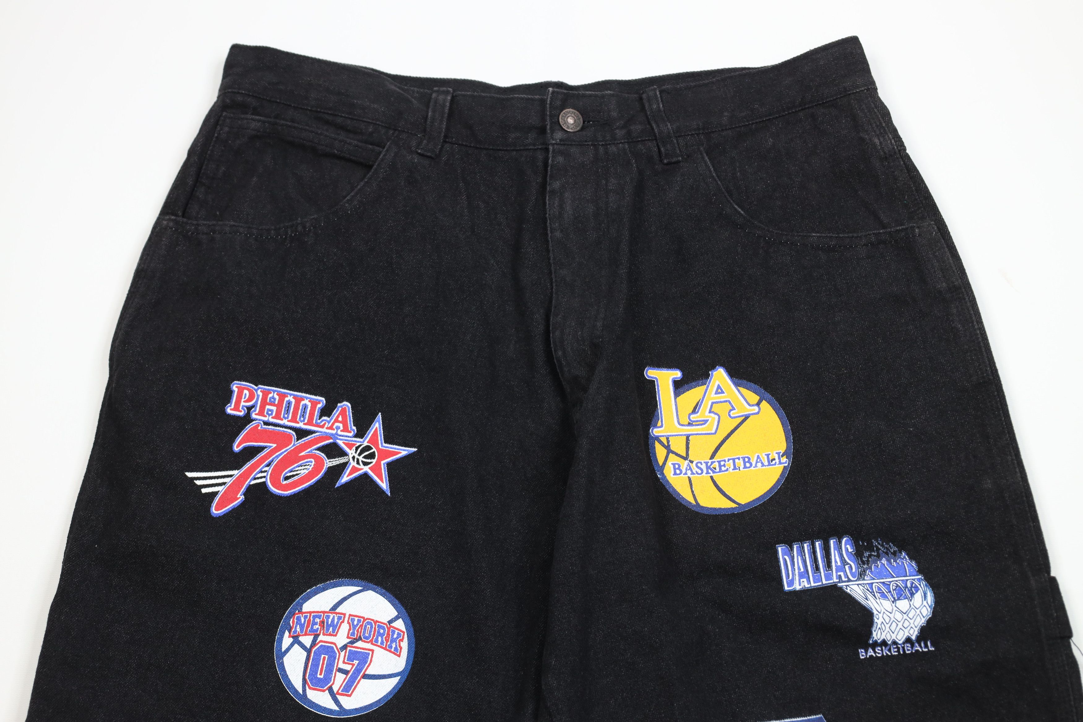 Vintage Vintage 90s Y2K Streetwear Wide Leg Basketball Denim Jeans Size US 36 / EU 52 - 2 Thumbnail
