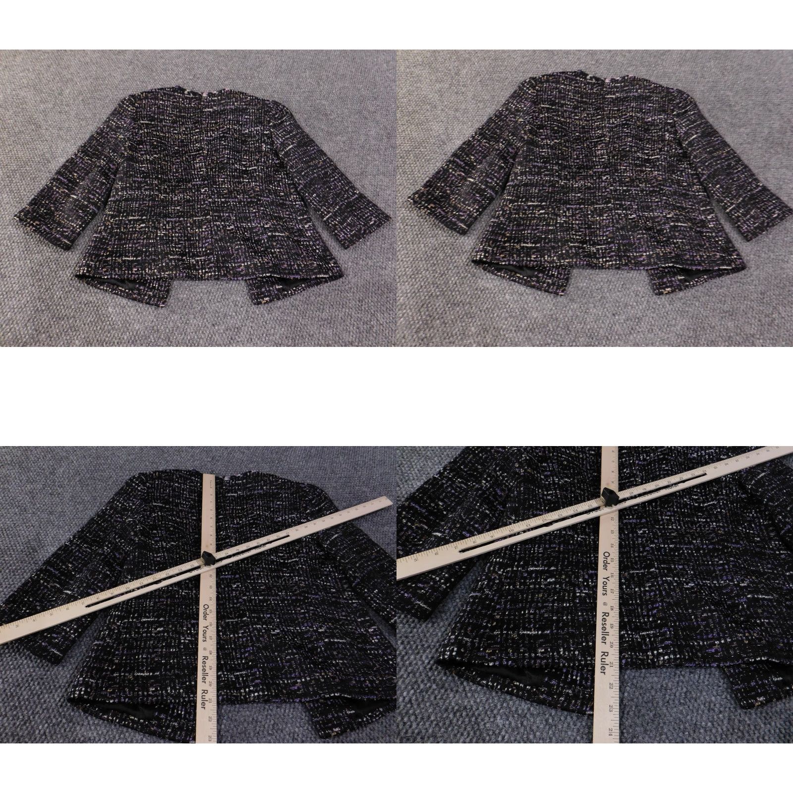 Coldwater Creek Coldwater Creek Blazer Women M Black Tweed Full Zip Collared Lined Industry: Casual, Business, Travel Size M / US 6-8 / IT 42-44 - 8 Thumbnail
