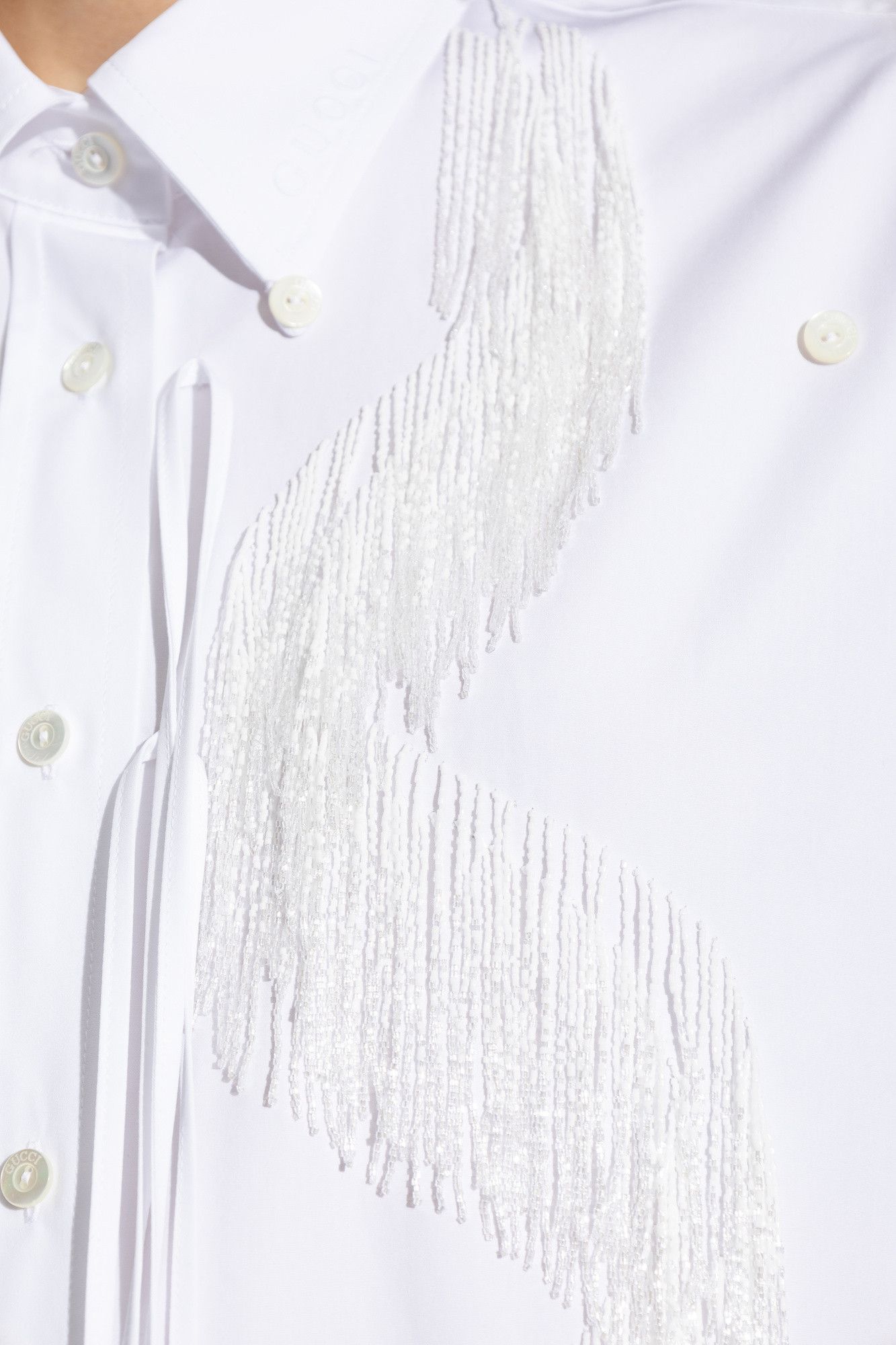 Gucci o1la5ras0526 Button Shirt in White Size S / US 4 / IT 40 - 5 Thumbnail