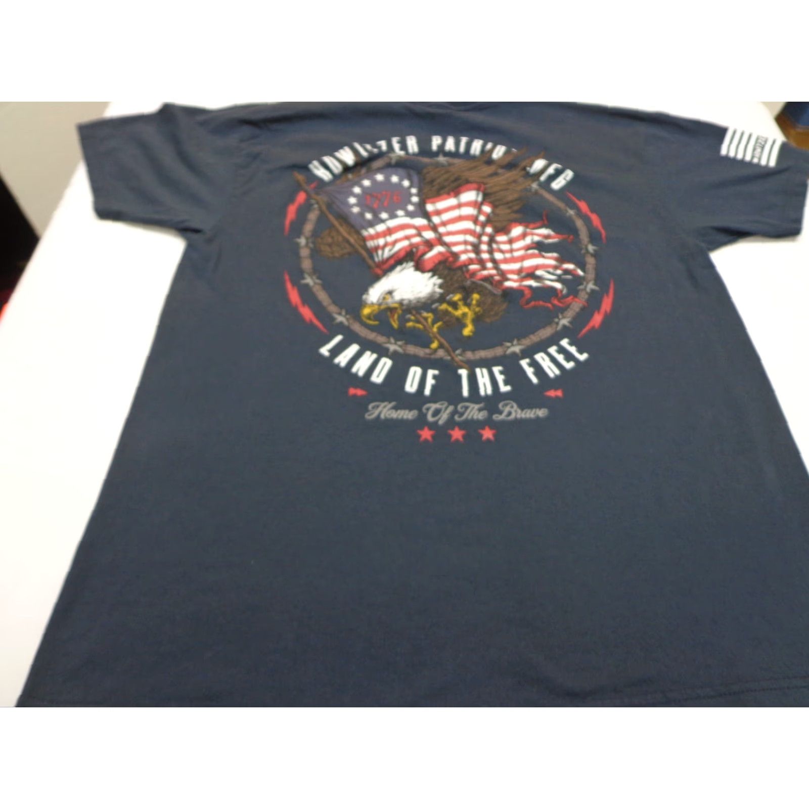 Vintage Howitzer T-Shirt Navy Blue Land of the Free Patriot Patriotic Men L Size Shirt Size US L / EU 52-54 / 3 - 7 Thumbnail