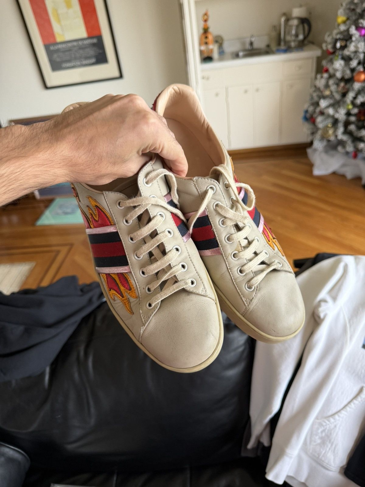 Gucci Gucci Ace Flames Size US 10 / EU 43 - 2 Thumbnail