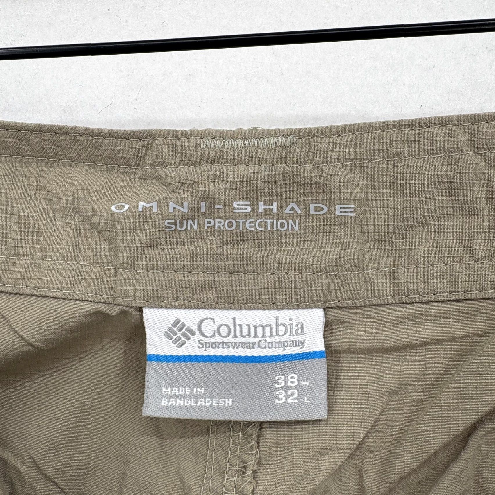 Vintage Columbia Omni-Shade Cargo Pants Mens 38x32 Beige Convertible Hiking Nylon Belt Size US 38 / EU 54 - 5 Thumbnail