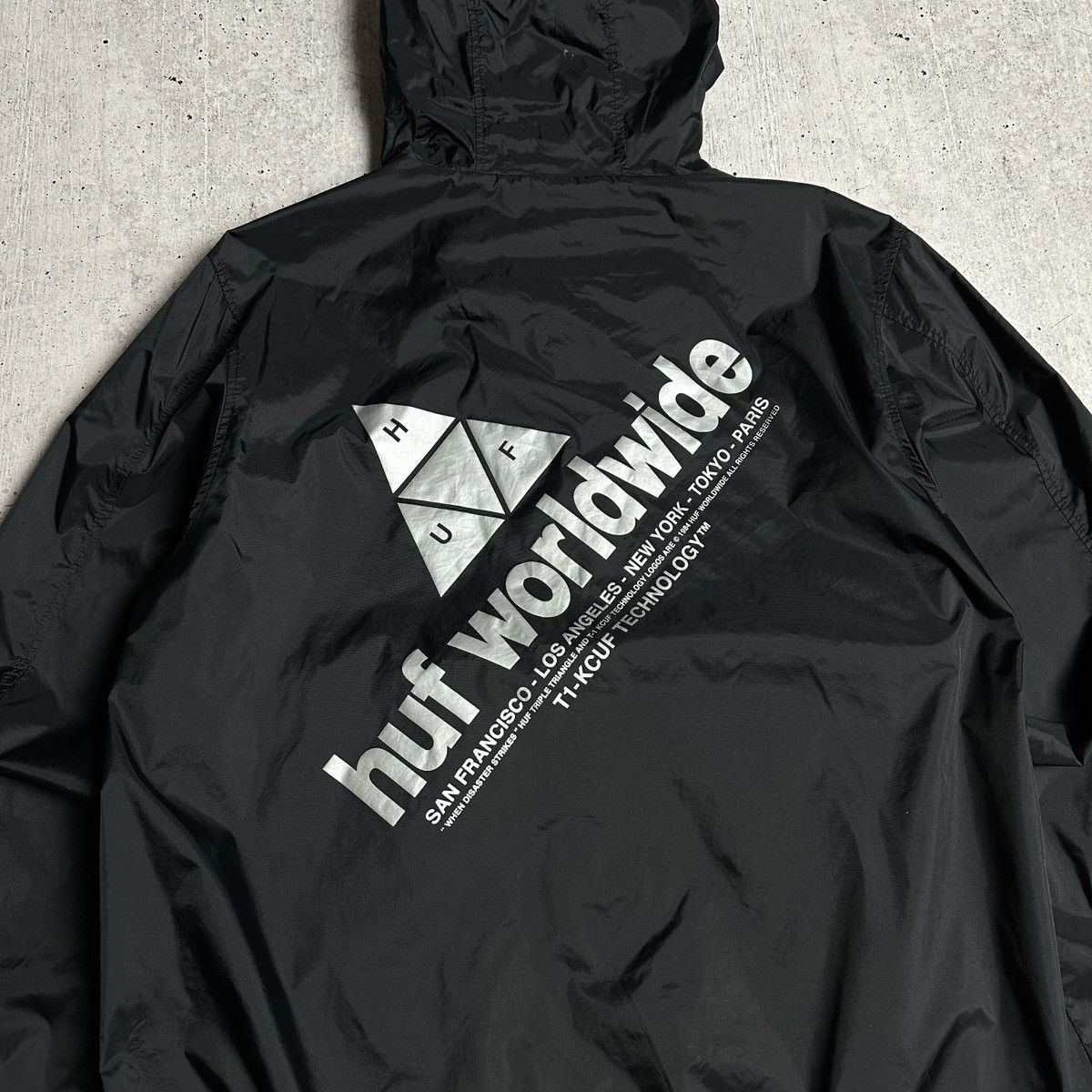 Huf HUF Worldwide Wave Anorak Jacket BNWT Size US M / EU 48-50 / 2 - 6 Thumbnail