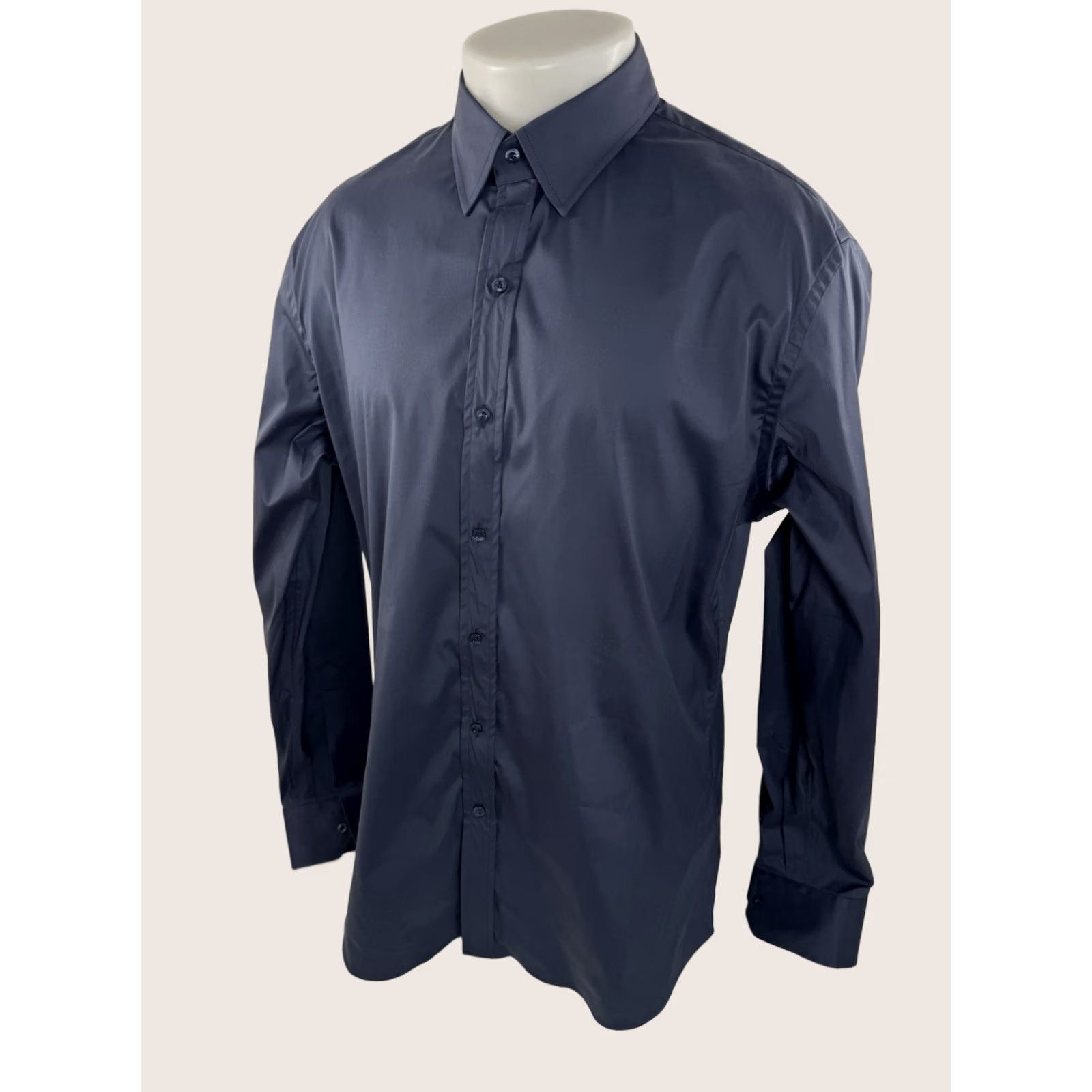 Vintage TEDDY STRATFORD Shirt Zip Mens XL L Blue 5 XL Button-Up Long Sleeve N/A Size US L / EU 52-54 / 3 - 1 Thumbnail
