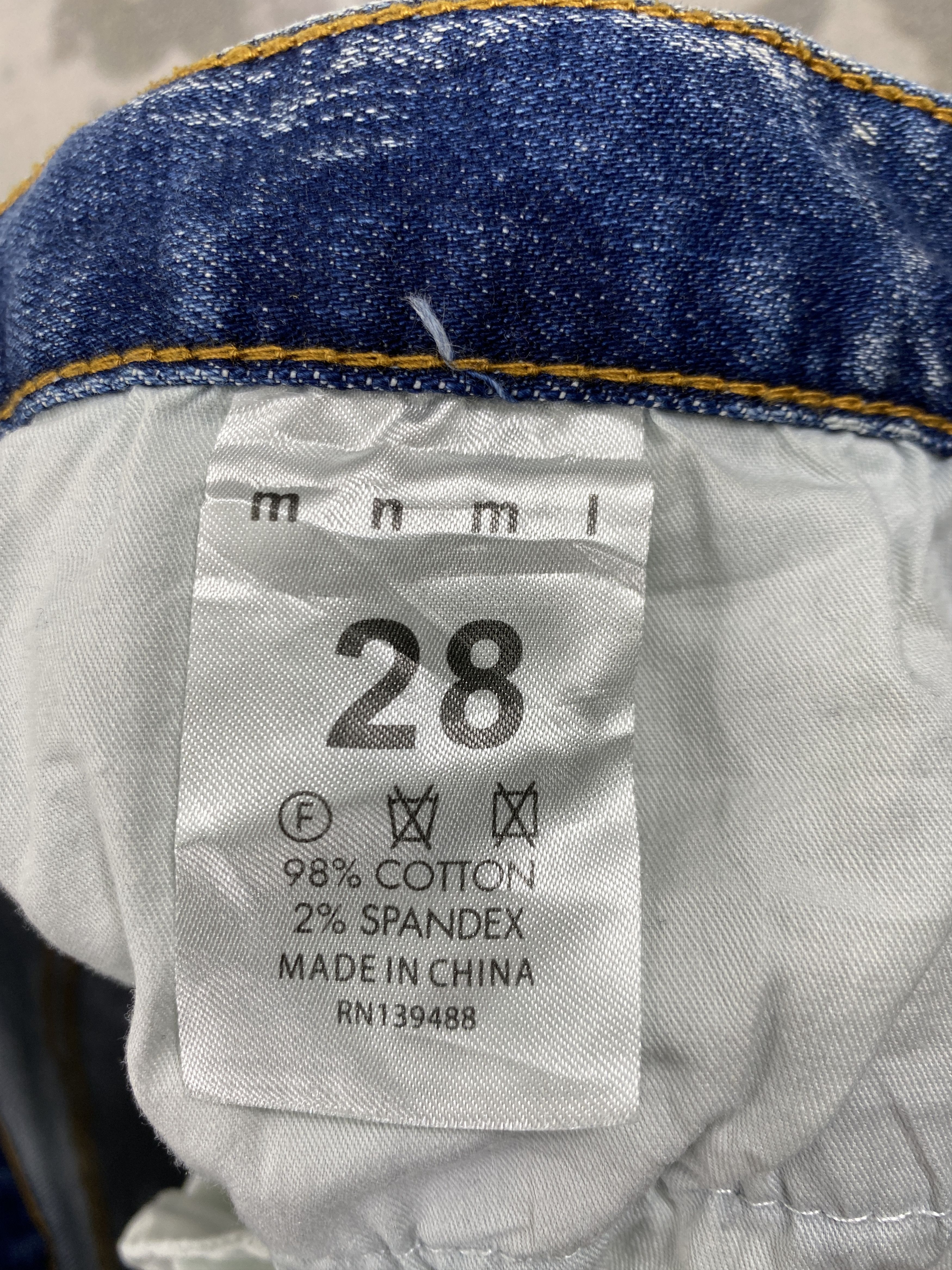 MNML Distressed Blue Vintage MNML Jeans 29x31 Denim- JN3780 Size US 29 - 9 Thumbnail