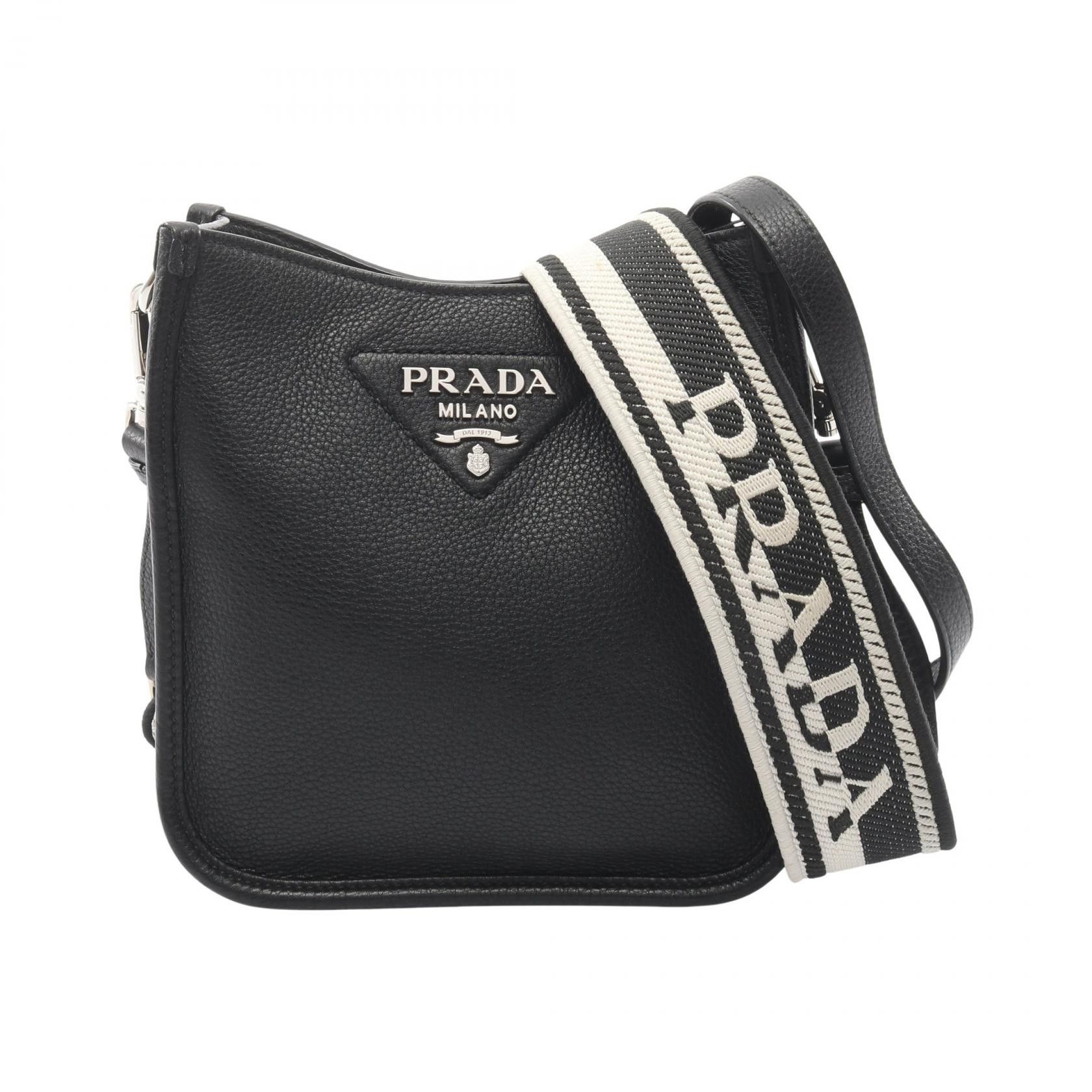 Prada Prada PRADA VIT.DAINO SOFT leather canvas shoulder bag Leather Shoulder Bag 1BH191 DUTY FREE for USA Size ONE SIZE - 1 Thumbnail