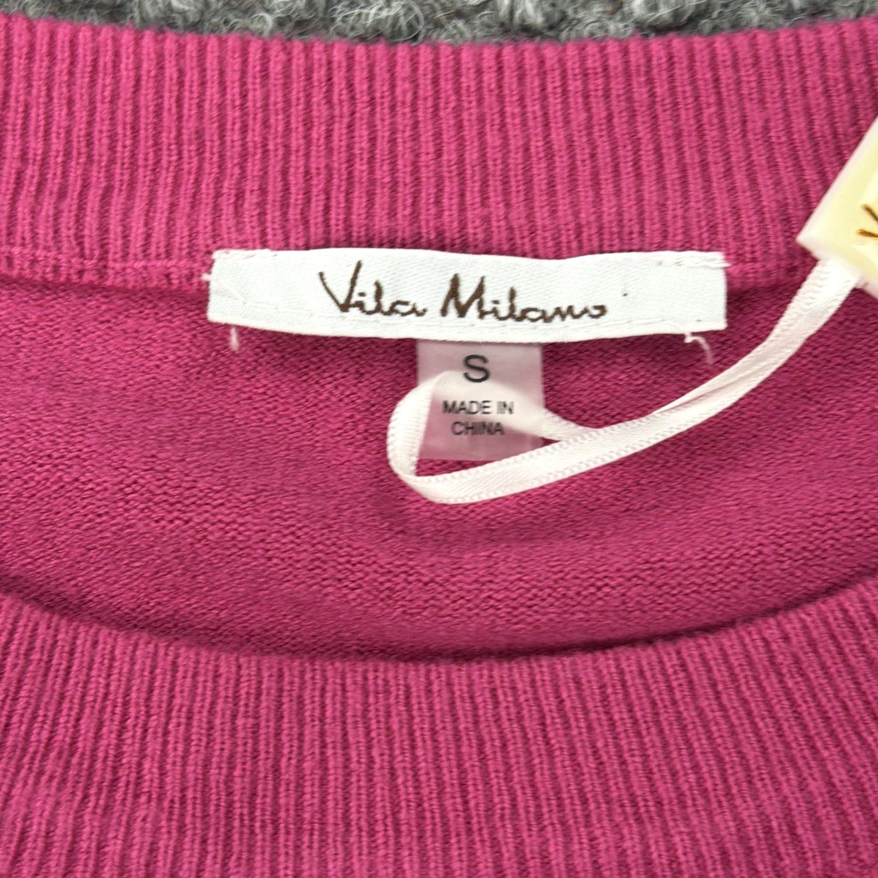 Vintage Vila Milano Sweater Womens Small Pink Hibiscus 3D Floral Rose Applique Knit Crochet Crew Neck Long Sleeve Shirt Women Pink Floral 3D Size S / US 4 / IT 40 - 4 Thumbnail