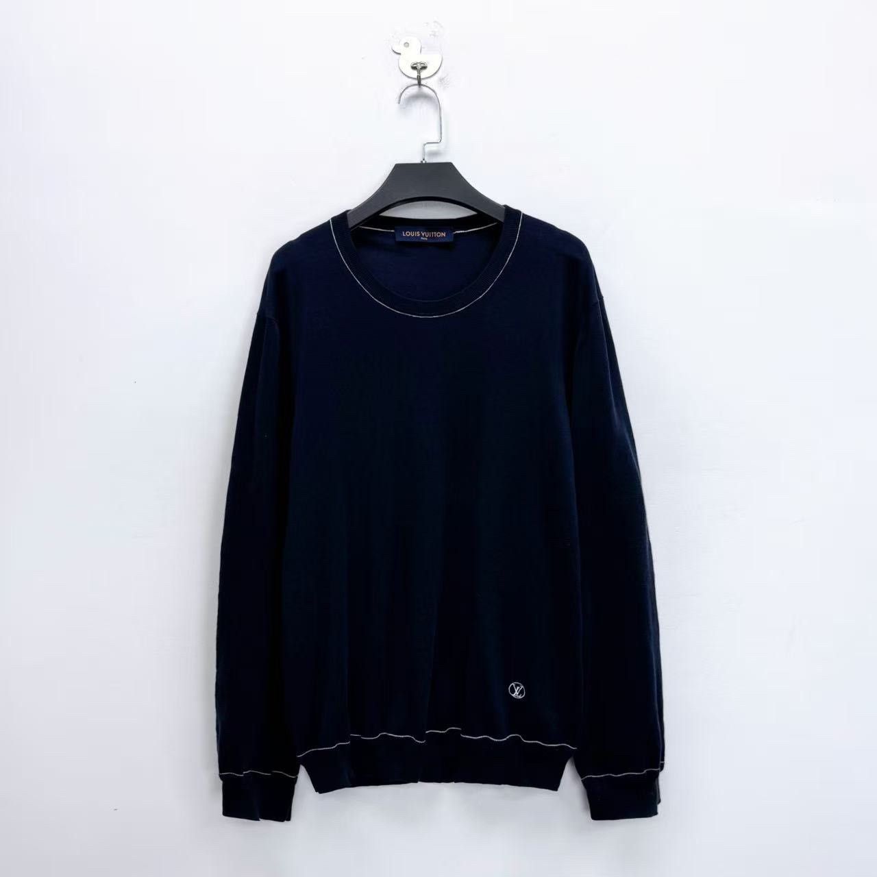 Louis Vuitton Louis Vuitton Blue Letter Logo Knit Sweater Size US XL / EU 56 / 4 - 1 Thumbnail