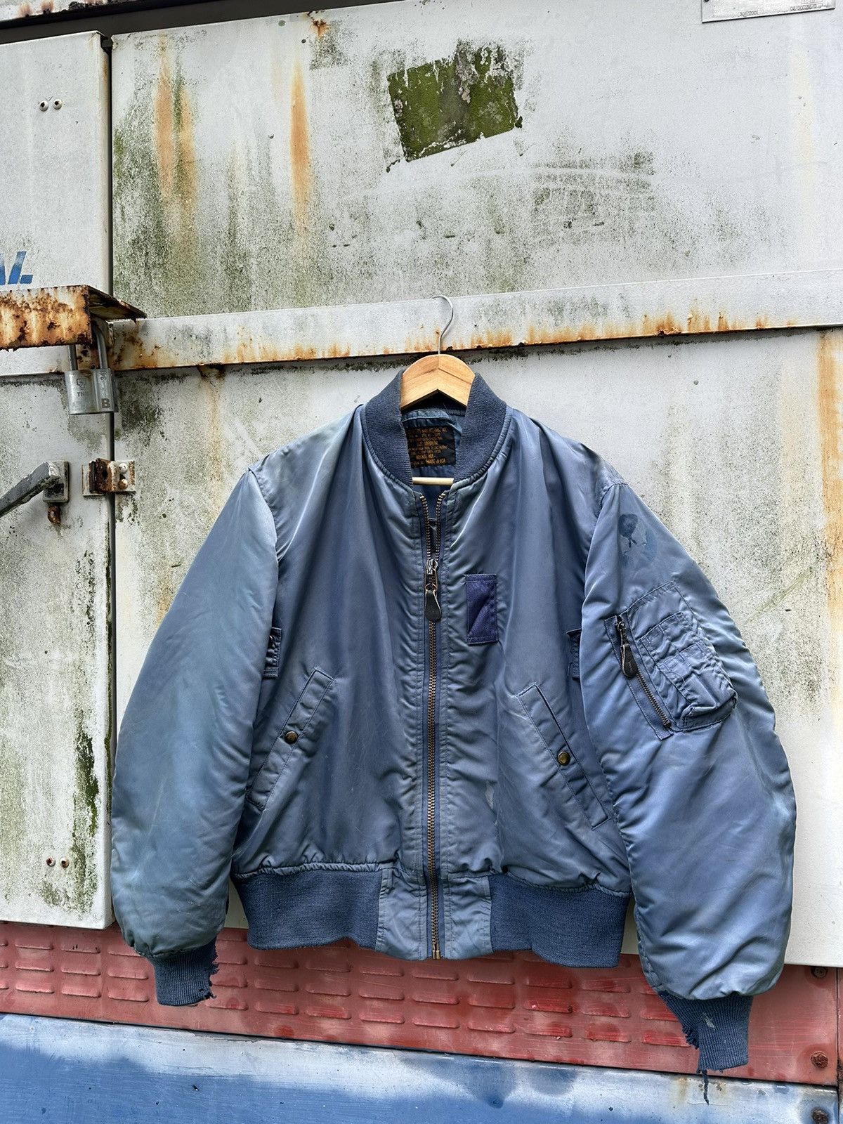 Vintage 🪖Vintage THRASHED MFG USAF Bomber Jacket Size US M / EU 48-50 / 2 - 2 Thumbnail