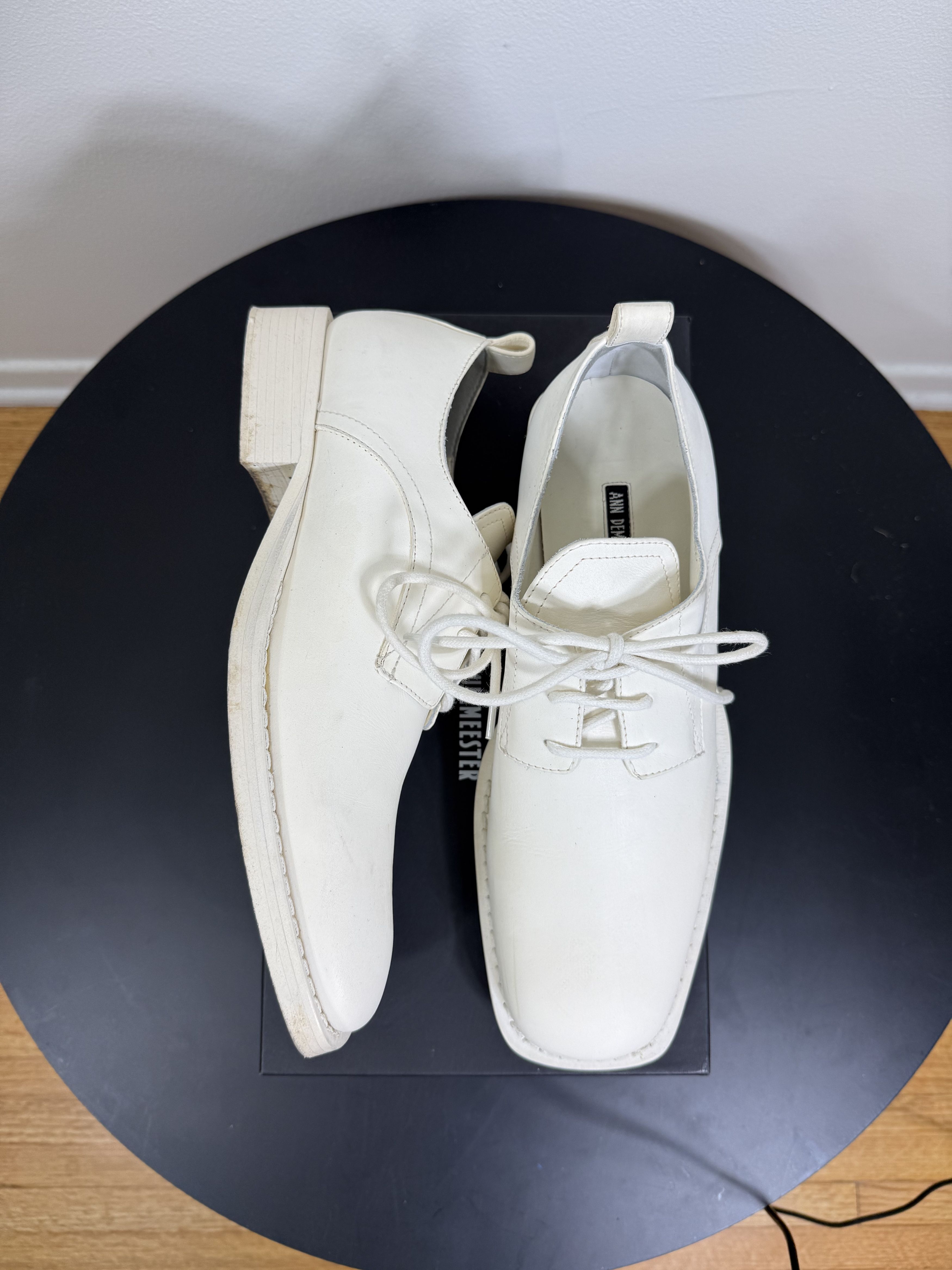 Ann Demeulemeester White Leather Lace Derby Size US 8 / EU 41 - 2 Thumbnail