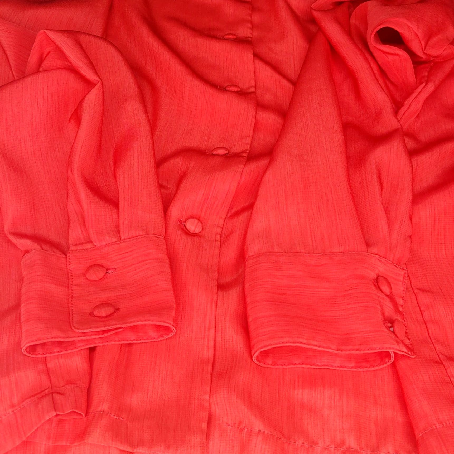 Vintage VINTAGE KB Lawrence Womens Blouse High Neck Red 16 Secretary Shirt Women Size XXL / US 16-18 / IT 52-54 - 6 Thumbnail