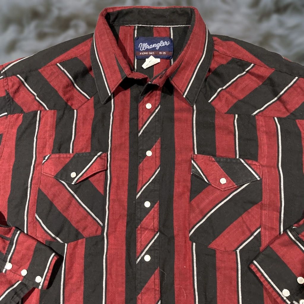 Wrangler Wrangler Cowboy Cut Pearl Snap Shirt 19-35 Regular Fit X Long Tails Western Shirt Mens Regular Multicolor Cowboy 90s? Size US XXL / EU 58 / 5 - 1 Thumbnail