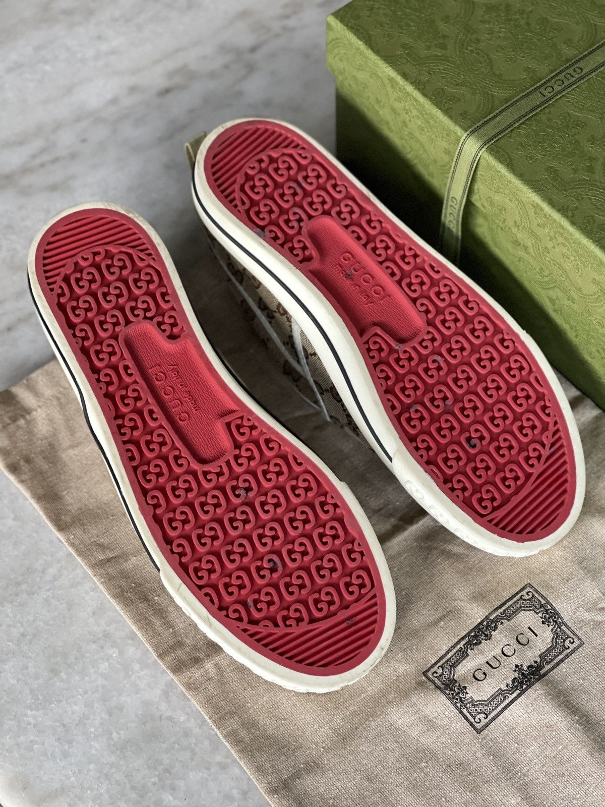 Gucci Gucci Tennis 1977 Slip Ons UK10 Size US 11 / EU 44 - 11 Thumbnail