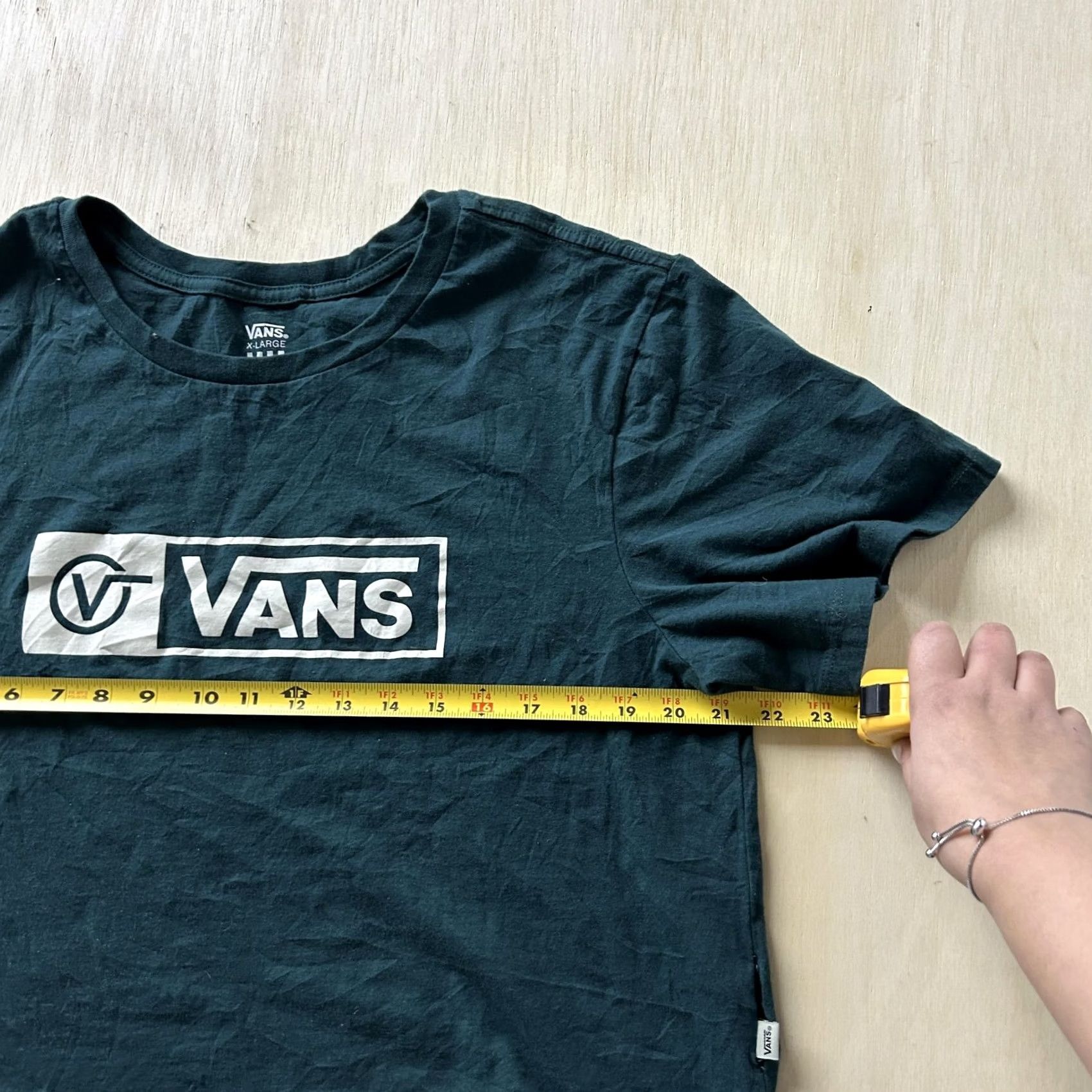 Vans VANS Shirt Womens XL Green Cropped Box Logo Crew Neck Skate Tee T-Shirt Size XL / US 12-14 / IT 48-50 - 5 Thumbnail