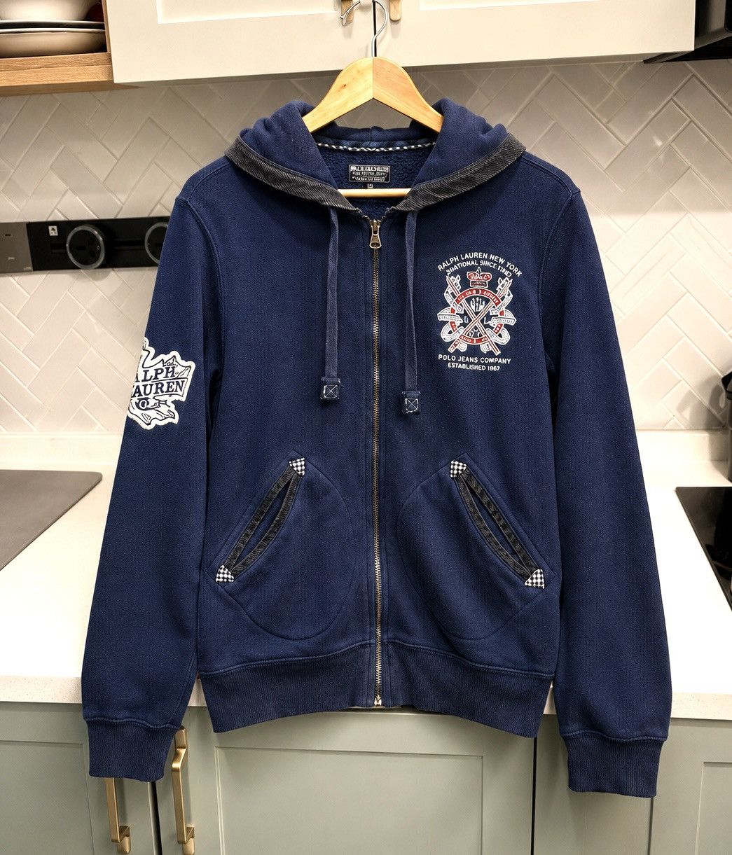Polo Ralph Lauren Vintage OG Polo Jeans Ralph Lauren Full Zip Hoodie Jacket Size US M / EU 48-50 / 2 - 1 Thumbnail