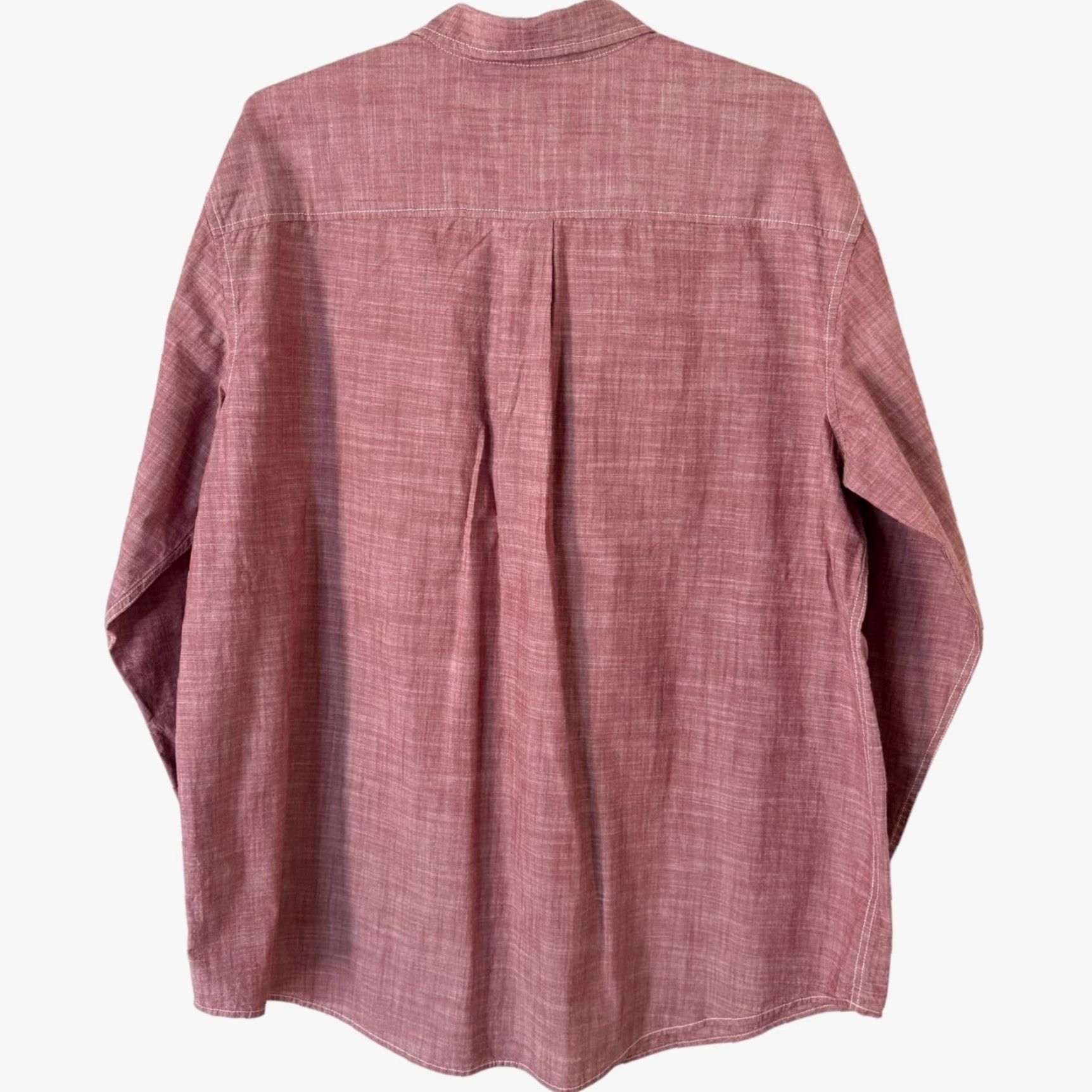Vintage VINTAGE The Foundry Button-Up Long-Sleeve Pocket Shirt Men 2XLT Red Cotton Button-Front 29" Pit to Pit 33.5" Hem Mens Size US XXL / EU 58 / 5 - 4 Thumbnail