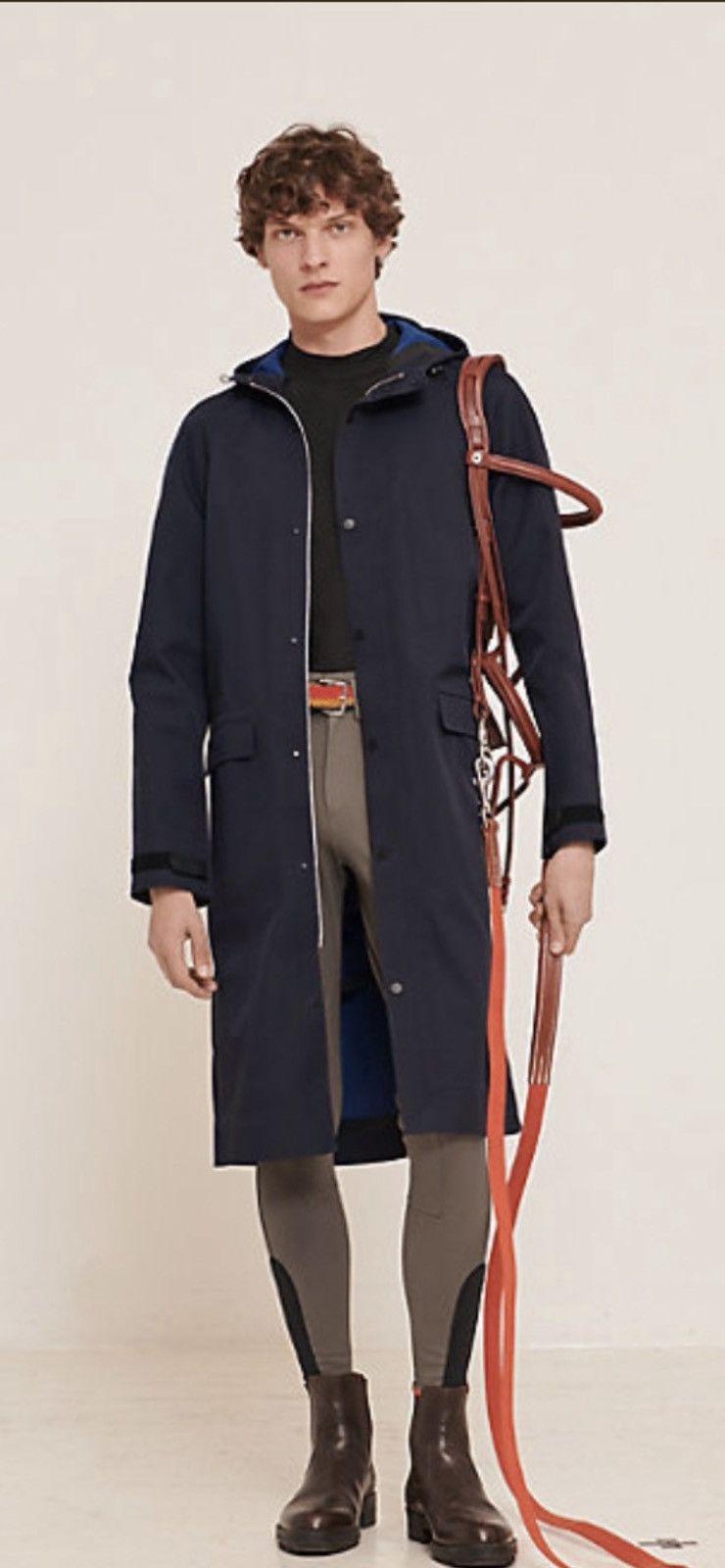 Hermes men’s navy country parka. L. $3650
