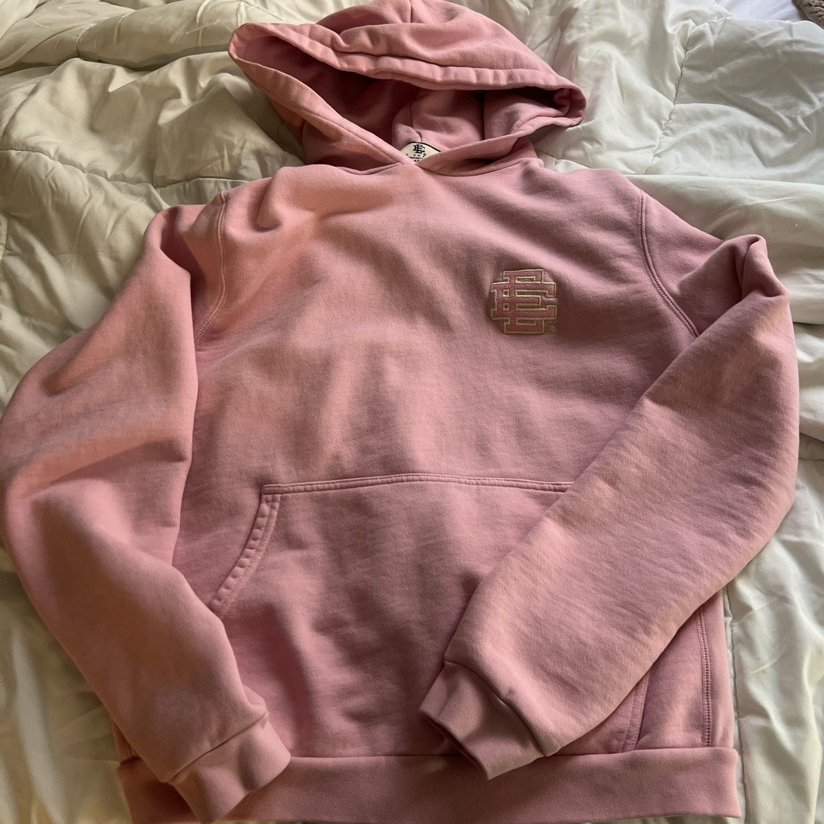 image of Eric Emanuel Pink Embroidered Hoodie Large, Men's
