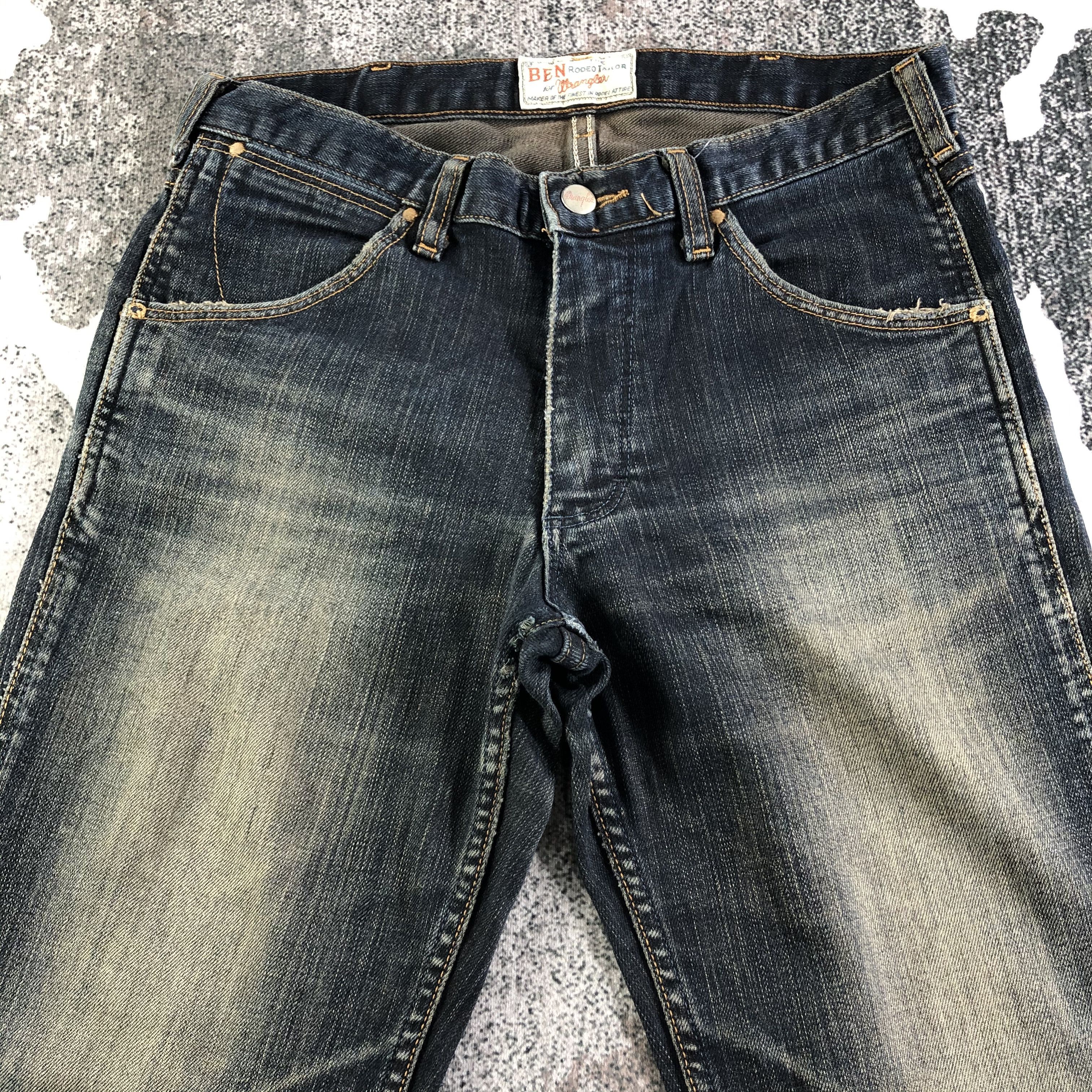 Vintage Vintage Wrangler Blue Bell Jeans Faded Denim KJ2239 Size US 30 / EU 46 - 3 Thumbnail