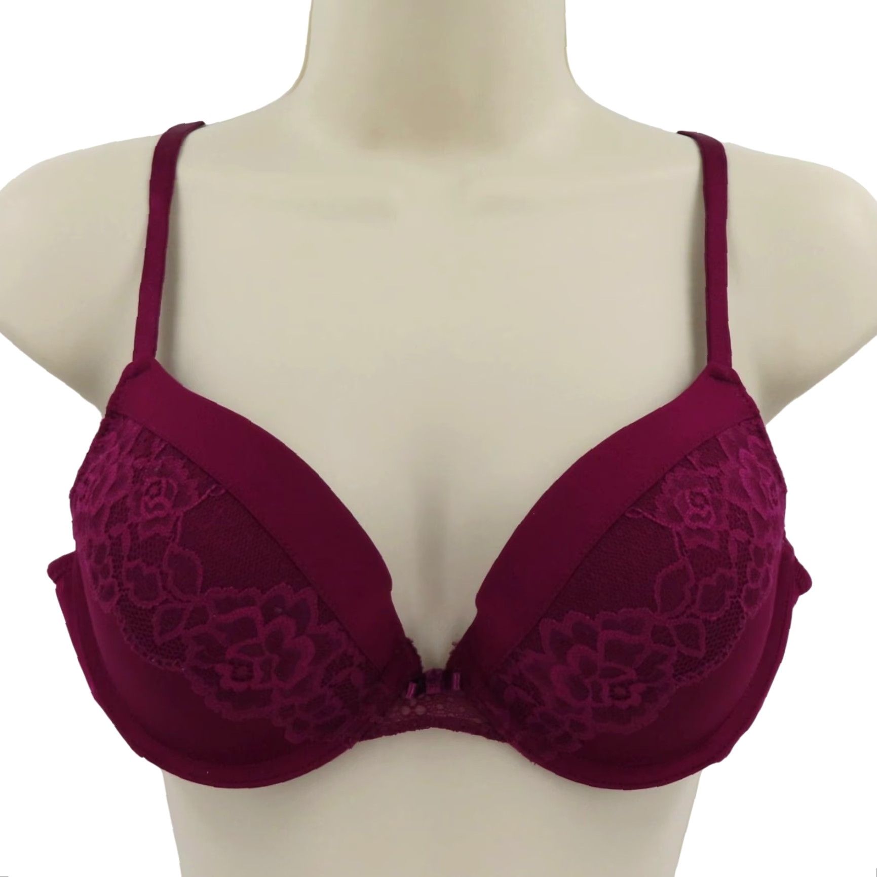 Vintage **Purple Maidenform 36B Flower Push Up Bra** User: **Underwire Padded 36B Purple Maidenform Flower Push Up Bra** Size ONE SIZE - 2 Thumbnail