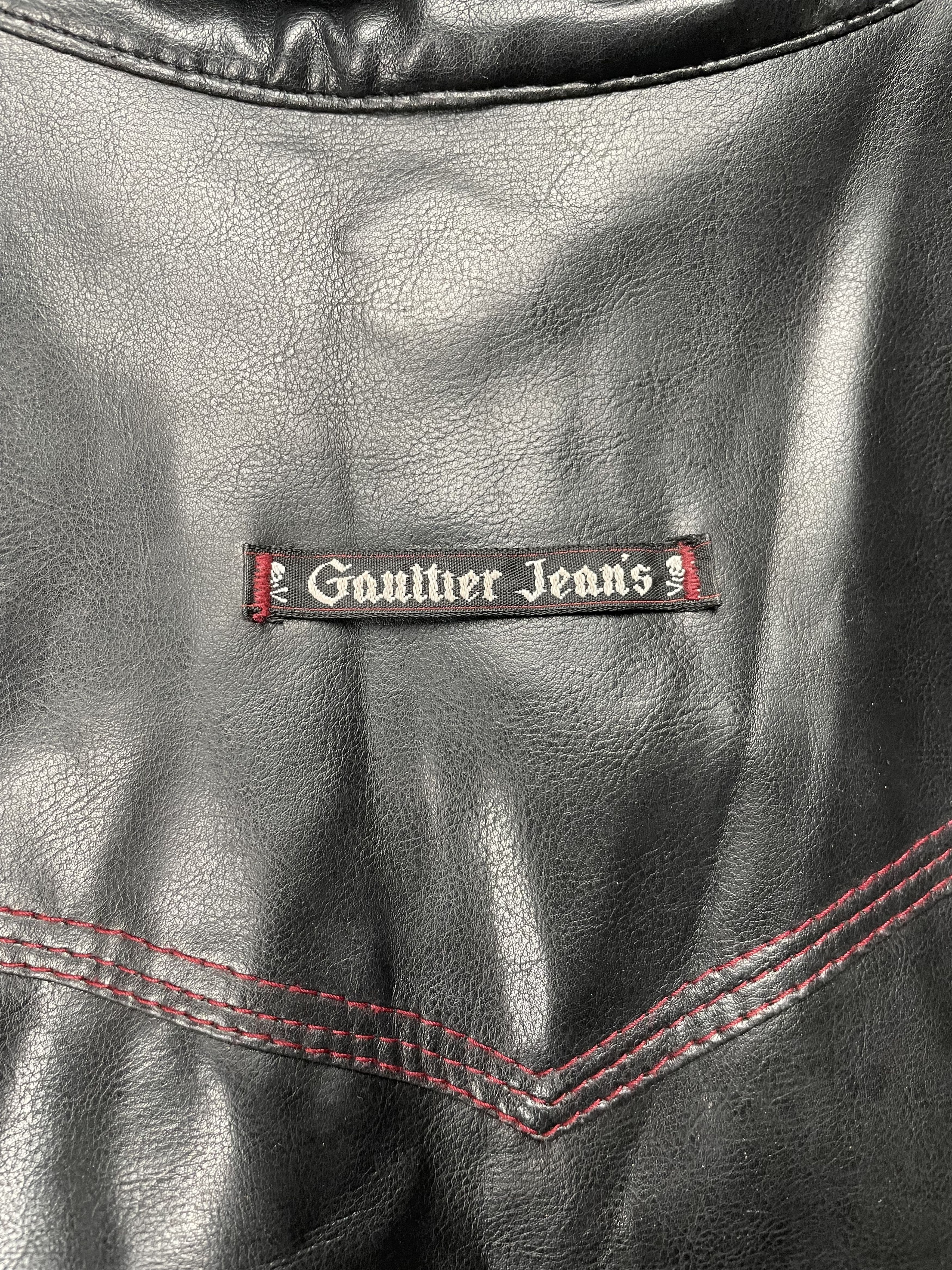 Jean Paul Gaultier vintage Gaultier Jean's faux leather zip-up shirt Size XS / US 0-2 / IT 36-38 - 9 Thumbnail