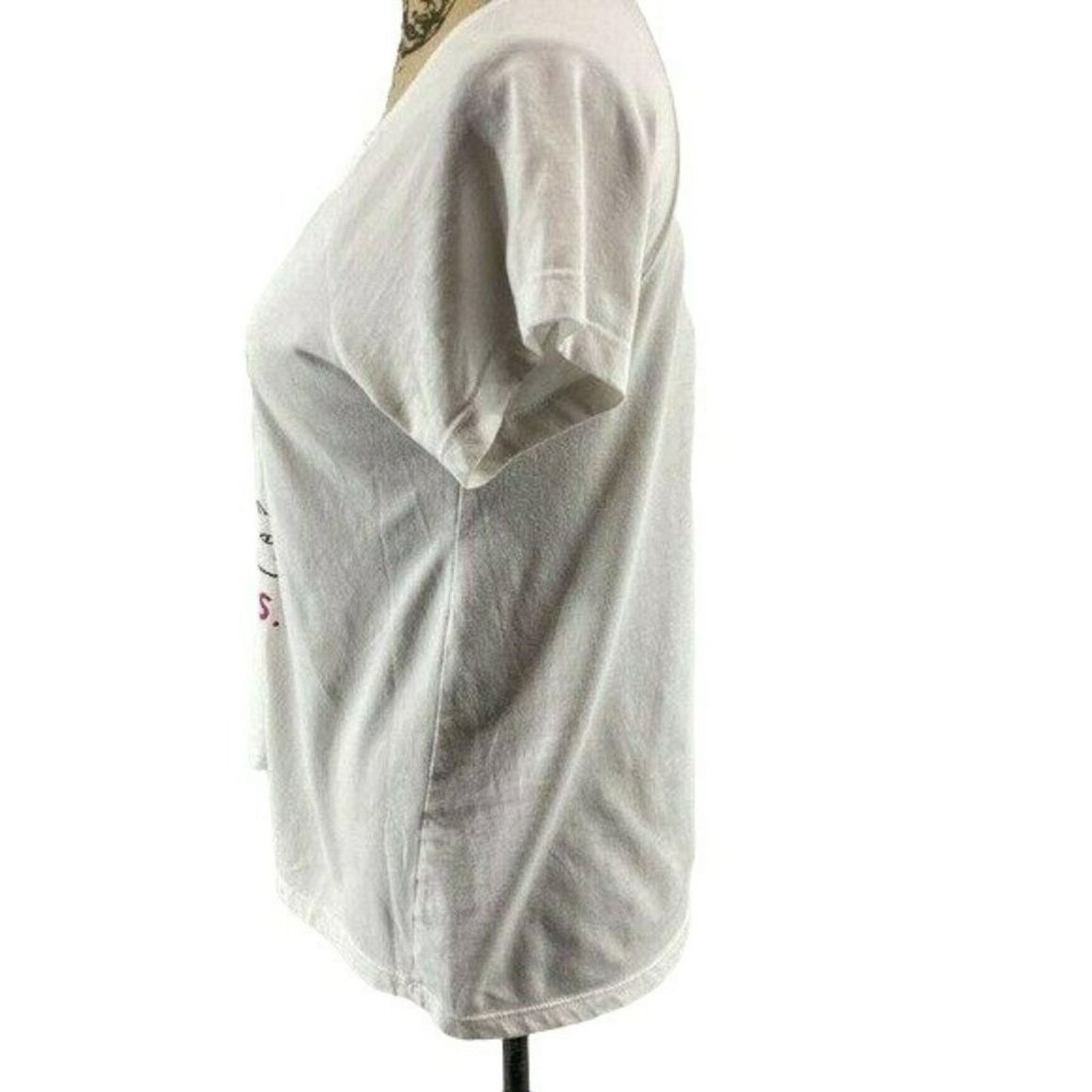 Forever 21 Forever 21 Caturday White Sleep Loose T-Shirt Lingerie S Size ONE SIZE - 4 Thumbnail