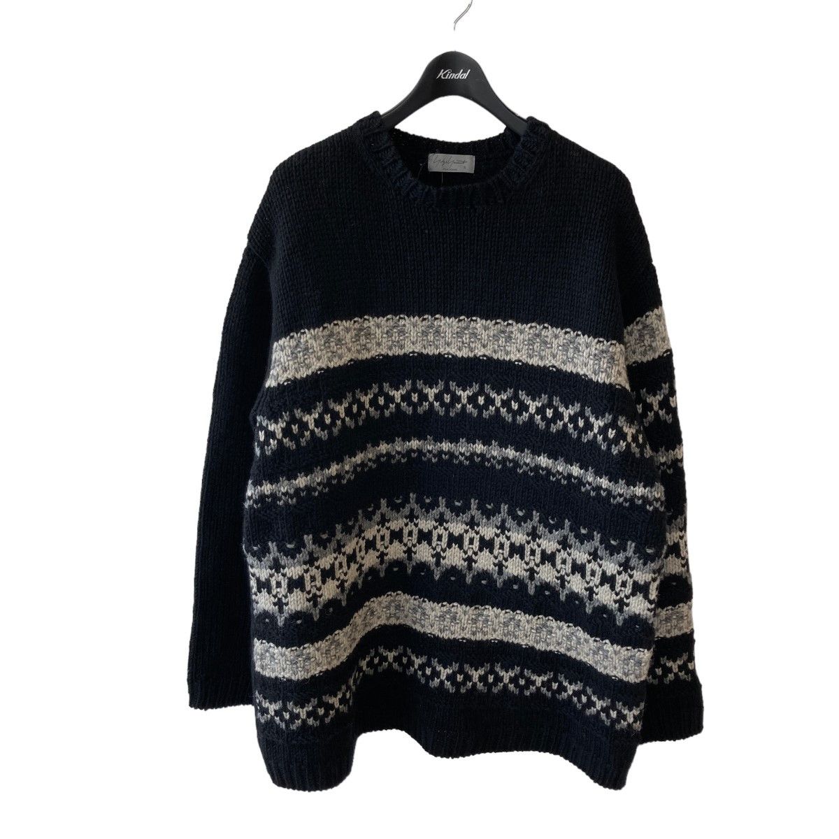 YOHJI YAMAMOTO pour homme 22AW PATTERN JQ PATTERN CREW NECK