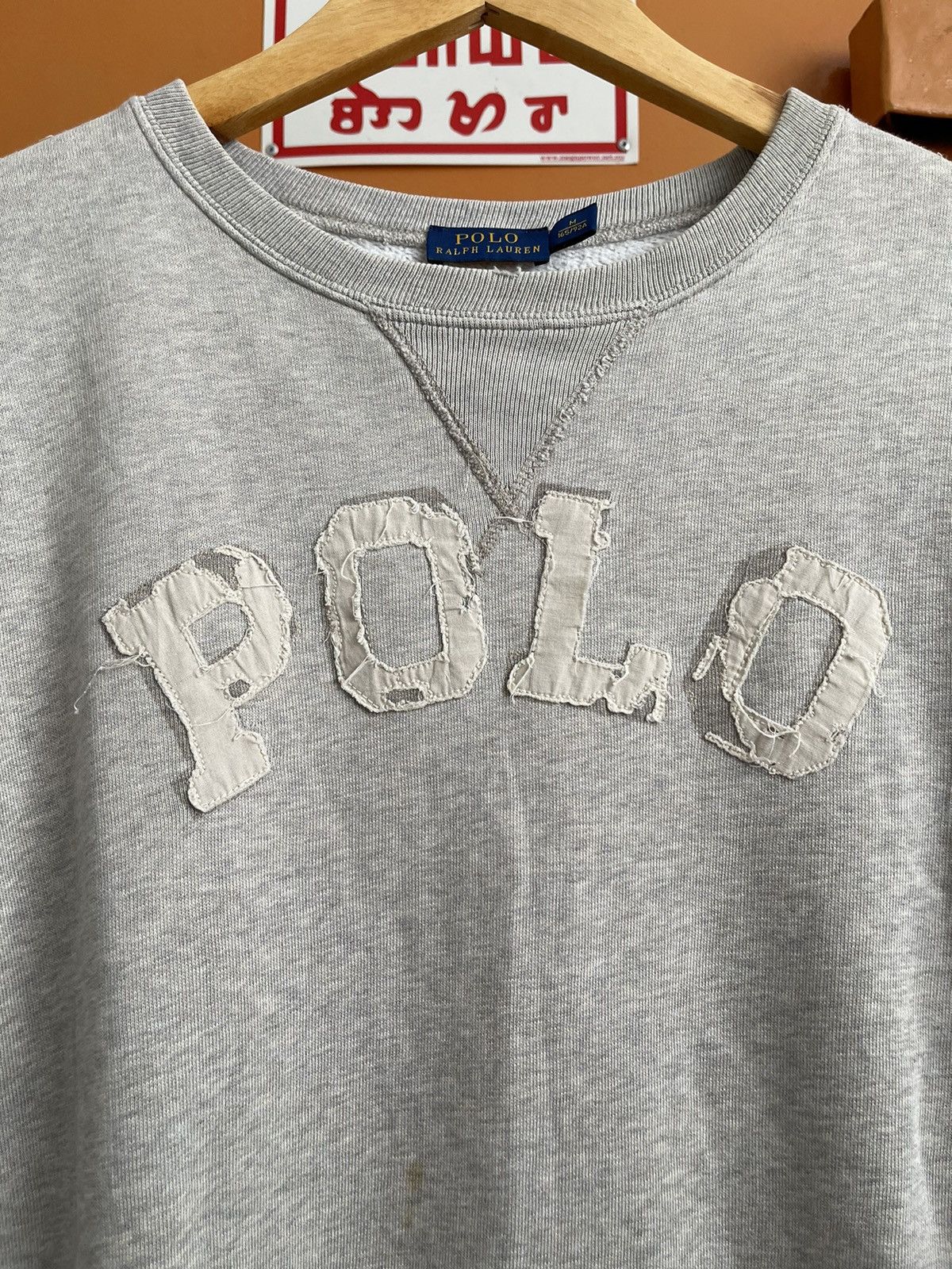 Polo Ralph Lauren Polo Distressed Logo Sweatshirt Size US M / EU 48-50 / 2 - 3 Thumbnail