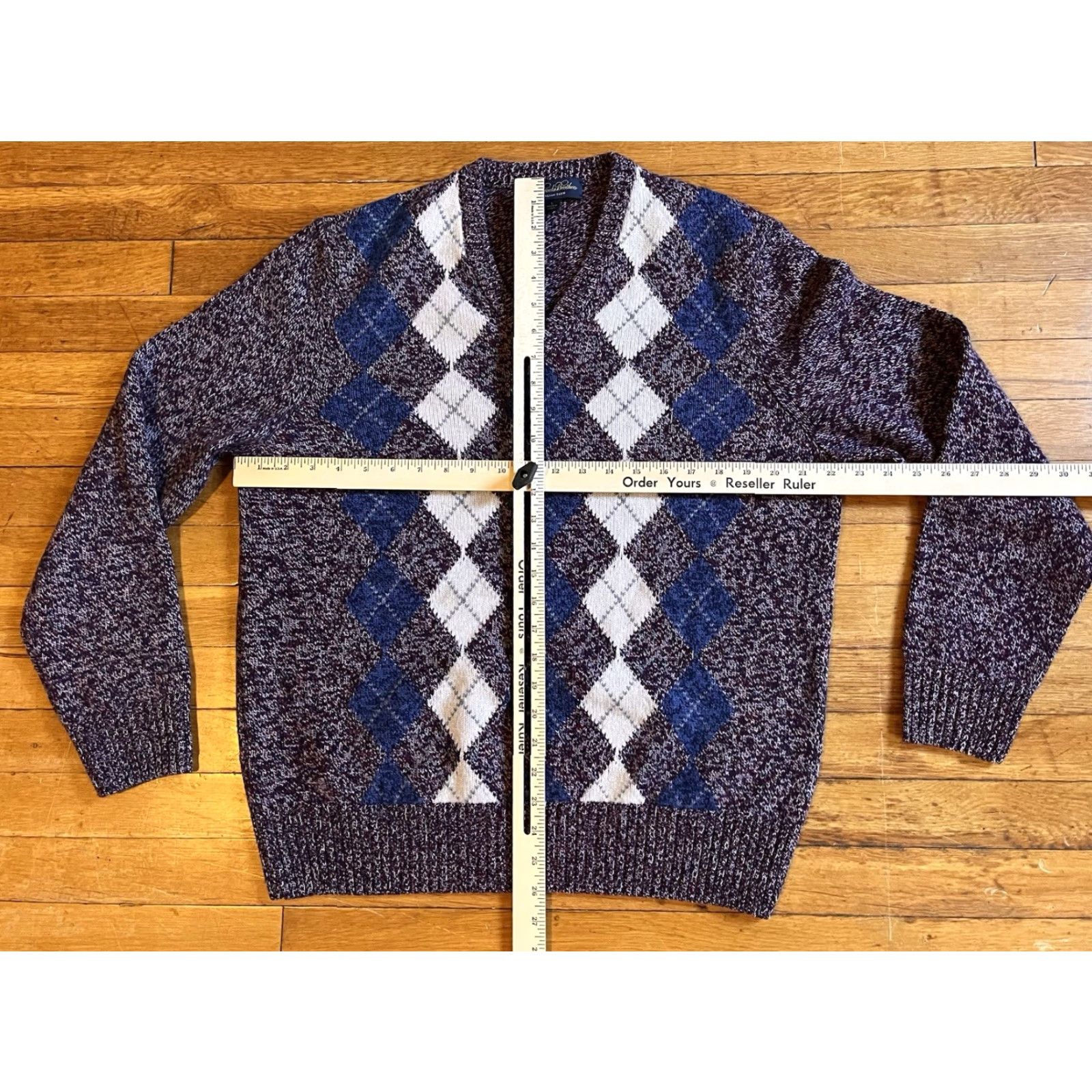 Brooks Brothers Brooks Brothers Italian Merino Wool Argyle Diamond Sweater Men’s L Multicolor Size US L / EU 52-54 / 3 - 7 Thumbnail