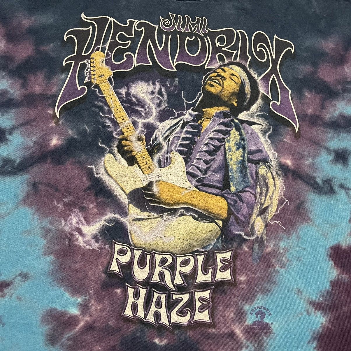 Jimi Hendrix × Liquid Blue × Vintage Vintage 2000s Jimi Hendrix Purple Haze Tie Dye Logo T Shirt Size US XXL / EU 58 / 5 - 3 Thumbnail