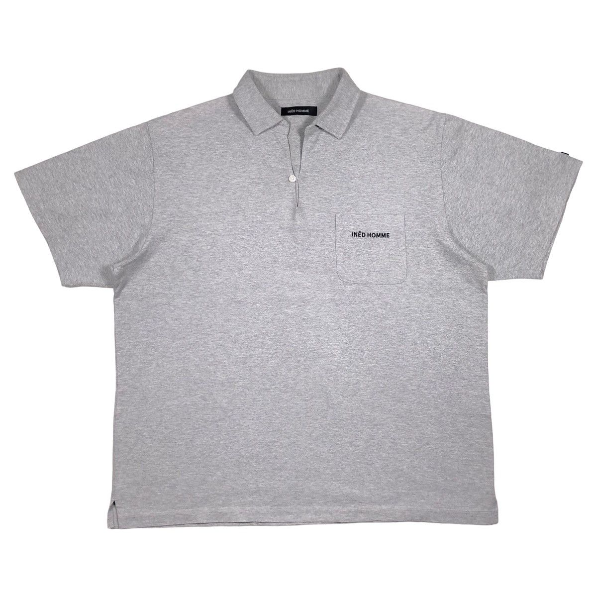Yohji Yamamoto Ined Homme Yohji Yamamoto Open Collar Pocket Logo Polo Size US XL / EU 56 / 4 - 2 Thumbnail