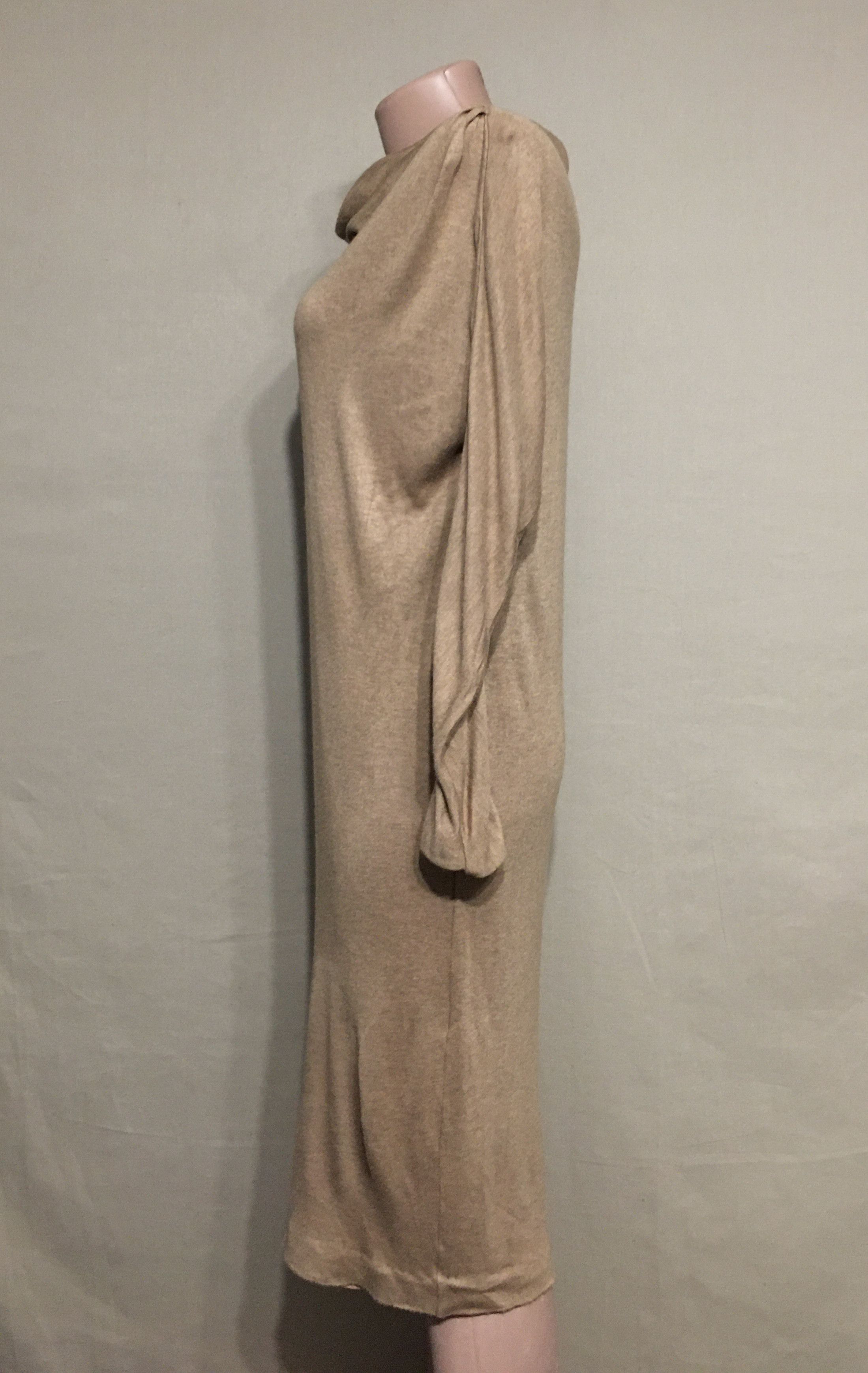 Gucci GUCCI Beige Viscose Midi Dress Size M Size M / US 6-8 / IT 42-44 - 4 Thumbnail