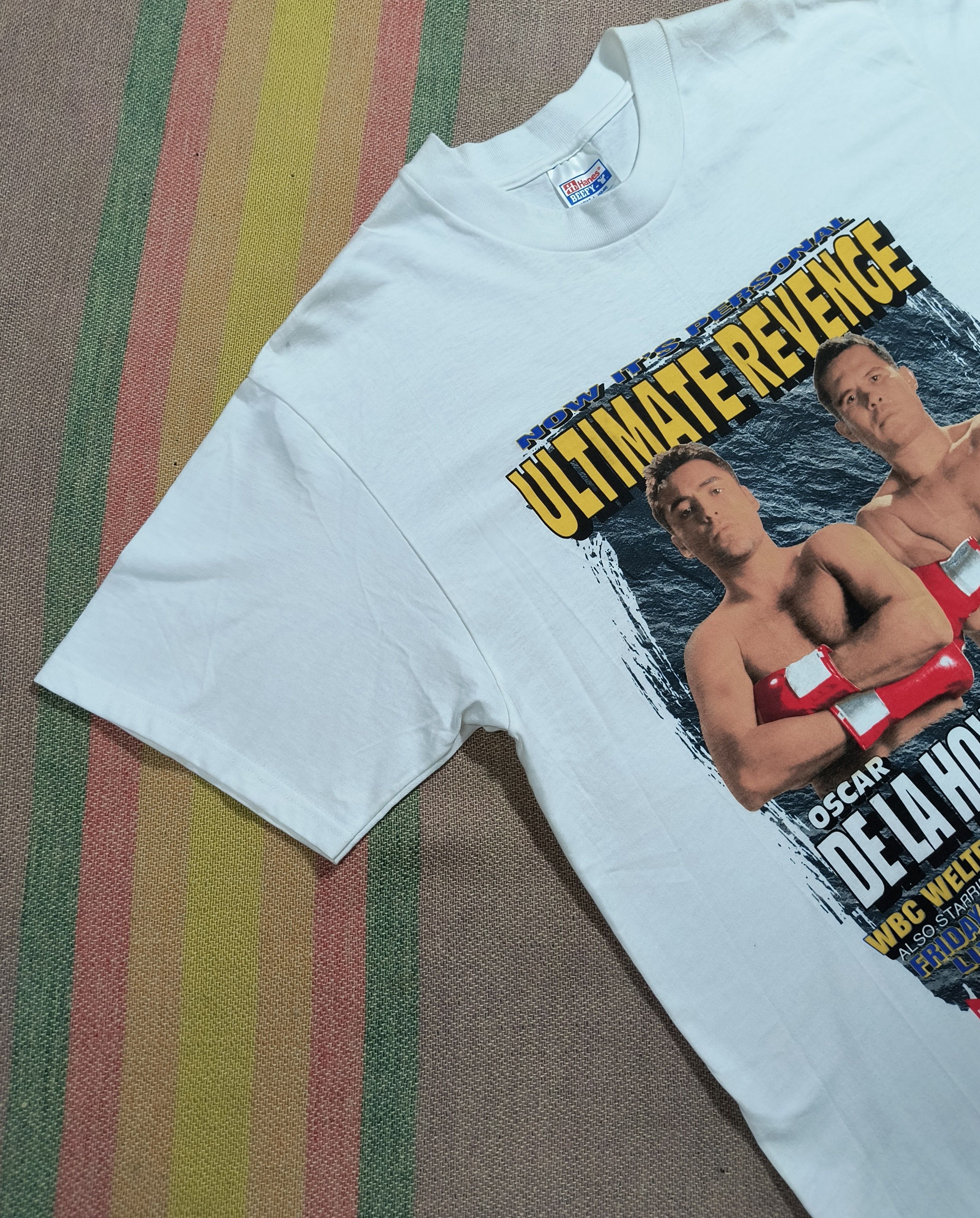 Hanes Vintage Chavez vs De La Hoya 2 1998 tee Size US L / EU 52-54 / 3 - 3 Thumbnail