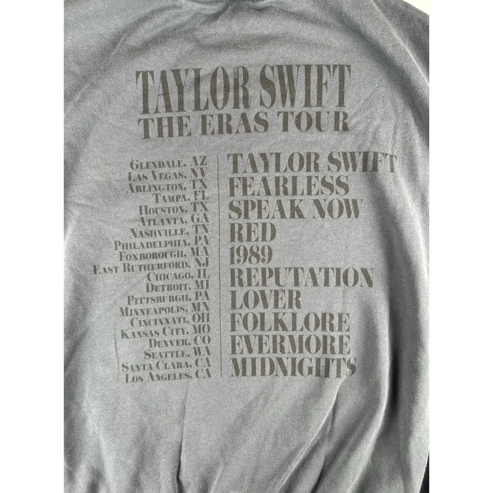 Vintage Taylor Swift The Eras Tour Crewneck Sweatshirt Navy Gray Oversized L Tour Merch Womens Size L / US 10 / IT 46 - 7 Thumbnail
