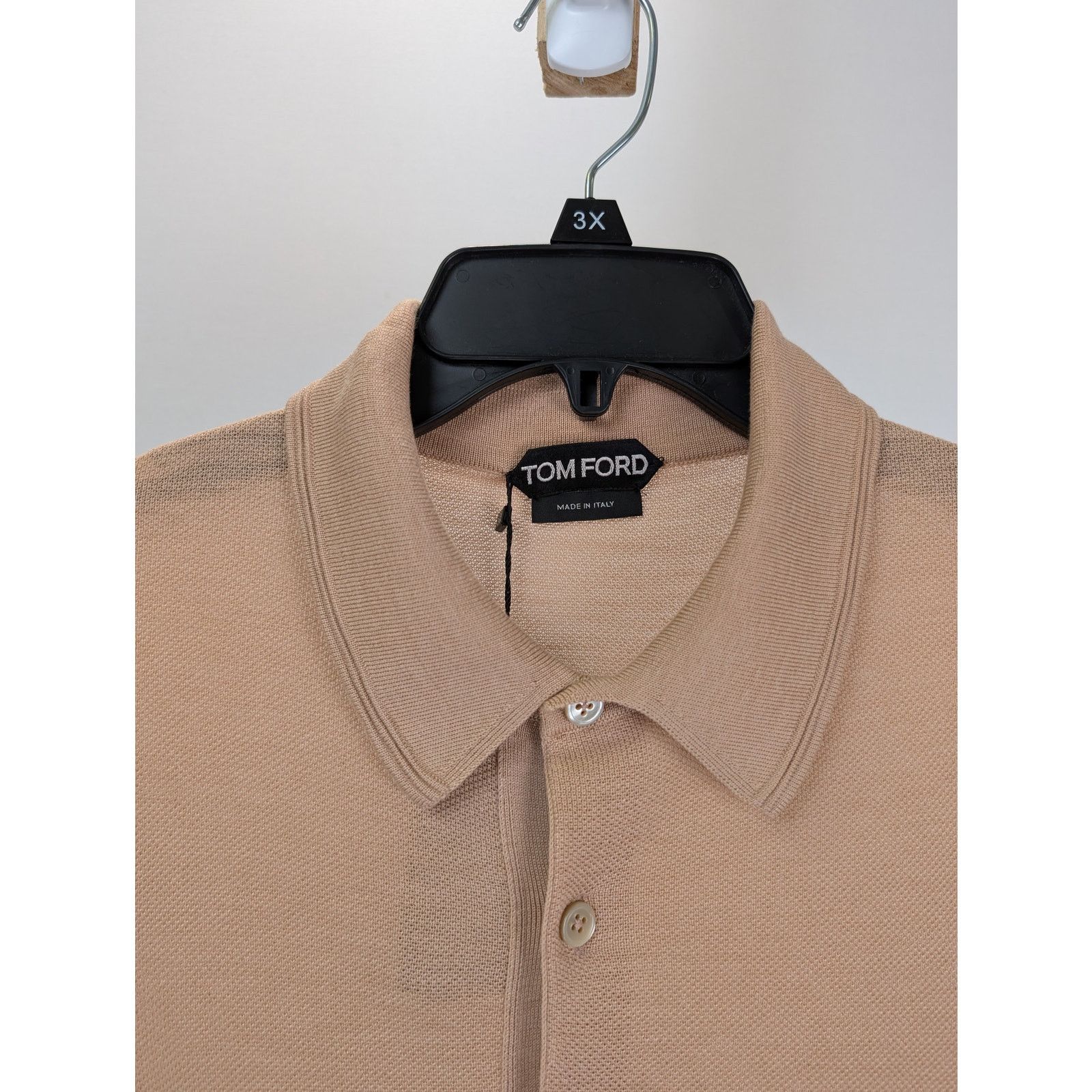 Tom Ford o1rshd1 Knit Polo in Light Salmon Size US M / EU 48-50 / 2 - 5 Thumbnail