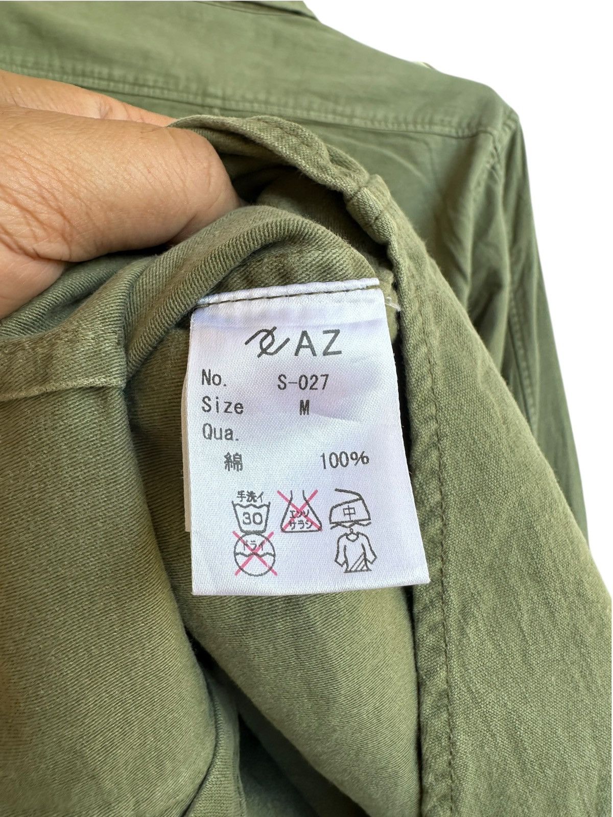 AZ by junhashimoto Az Jun Hashimoto Olive Green Shirt Size US M / EU 48-50 / 2 - 5 Thumbnail
