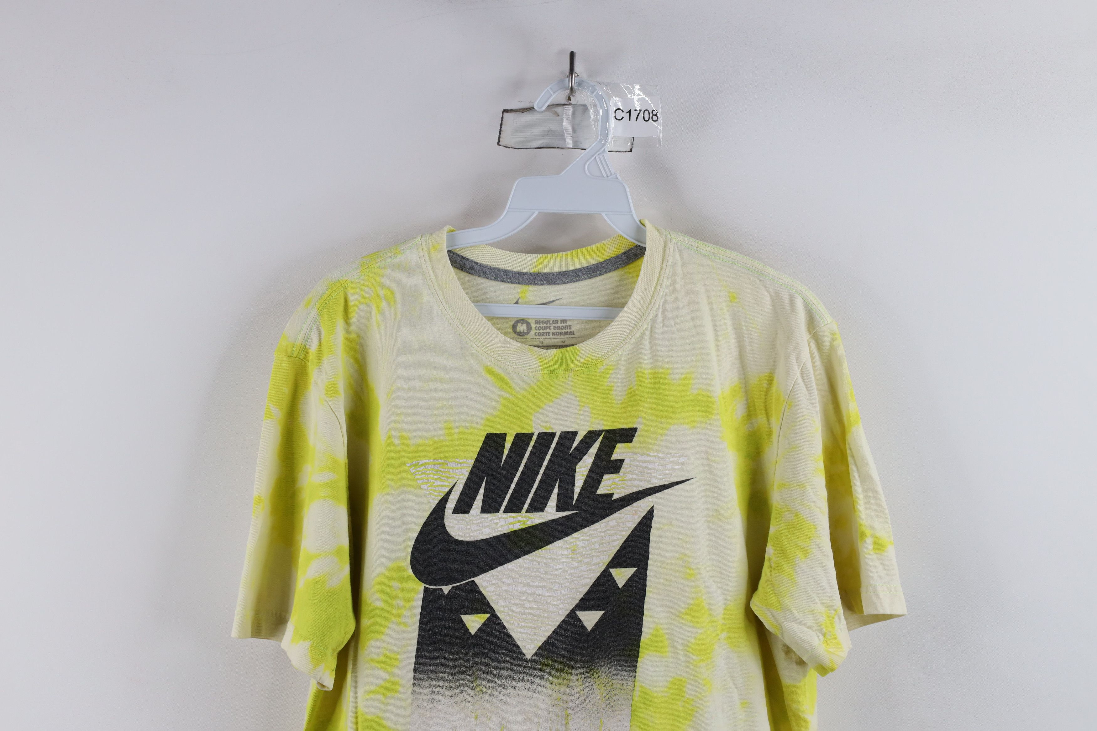 Nike × Vintage Vintage Y2K Nike Spell Out Geometric Acid Wash T-Shirt Size US M / EU 48-50 / 2 - 2 Thumbnail