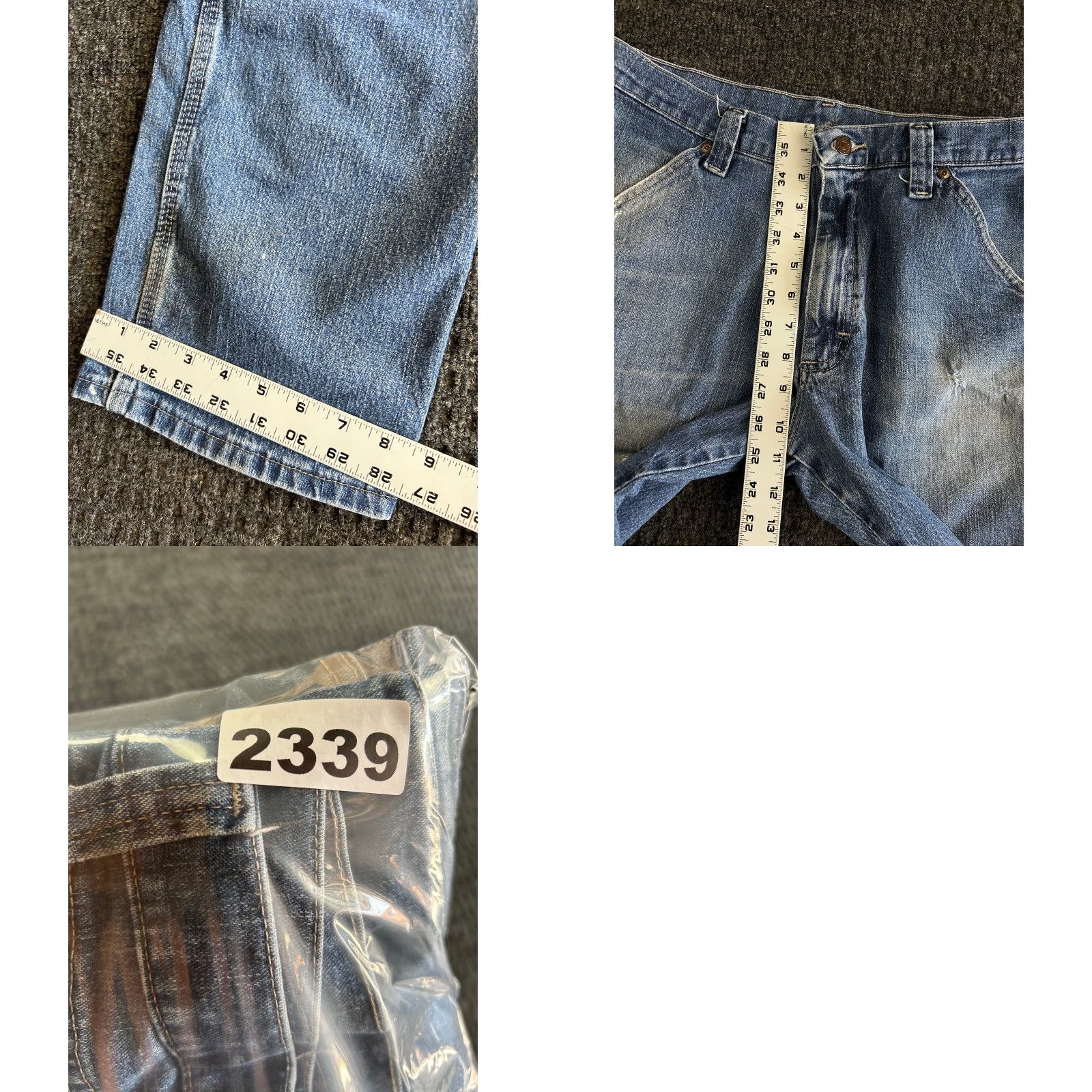 Wrangler VINTAGE Wrangler Jeans 32 x 30 Distressed Baggy Skater Grunge y2k 90s American Classic 5-Pocket Denim Blue Mens Jeans Size US 32 / EU 48 - 8 Thumbnail
