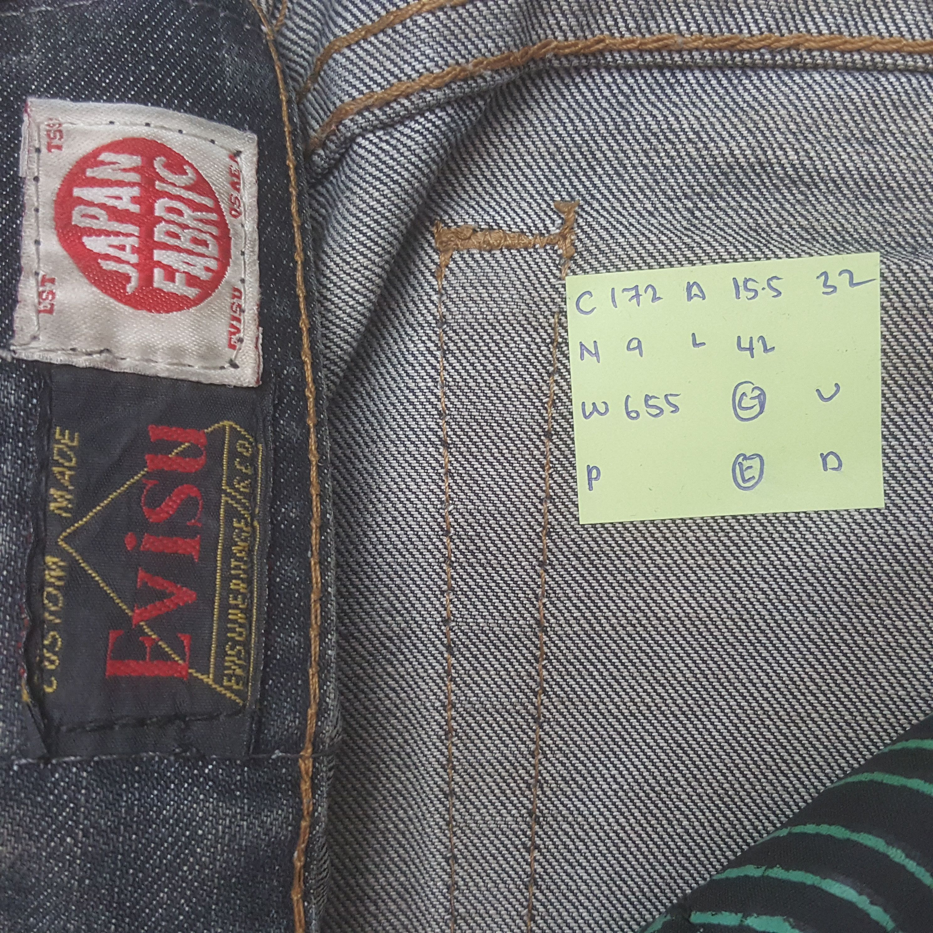 Japanese Brand Vintage Evisu Japanese Brand Daicock Custom Art Denim Jeans Size US 31 - 8 Thumbnail