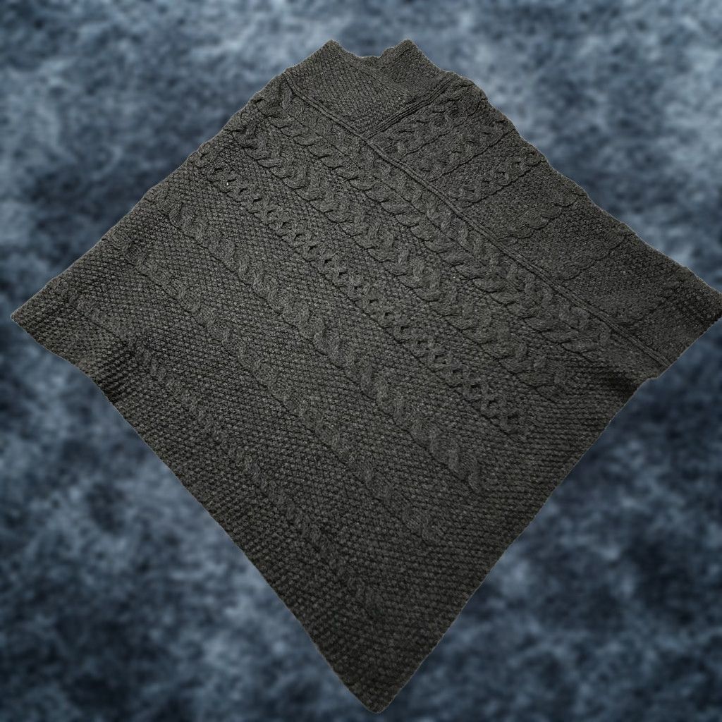 Vintage VINTAGE Inis Crafts Sweater Womens M L Gray Cable Knit Poncho Wool Ireland Size M / US 6-8 / IT 42-44 - 1 Thumbnail