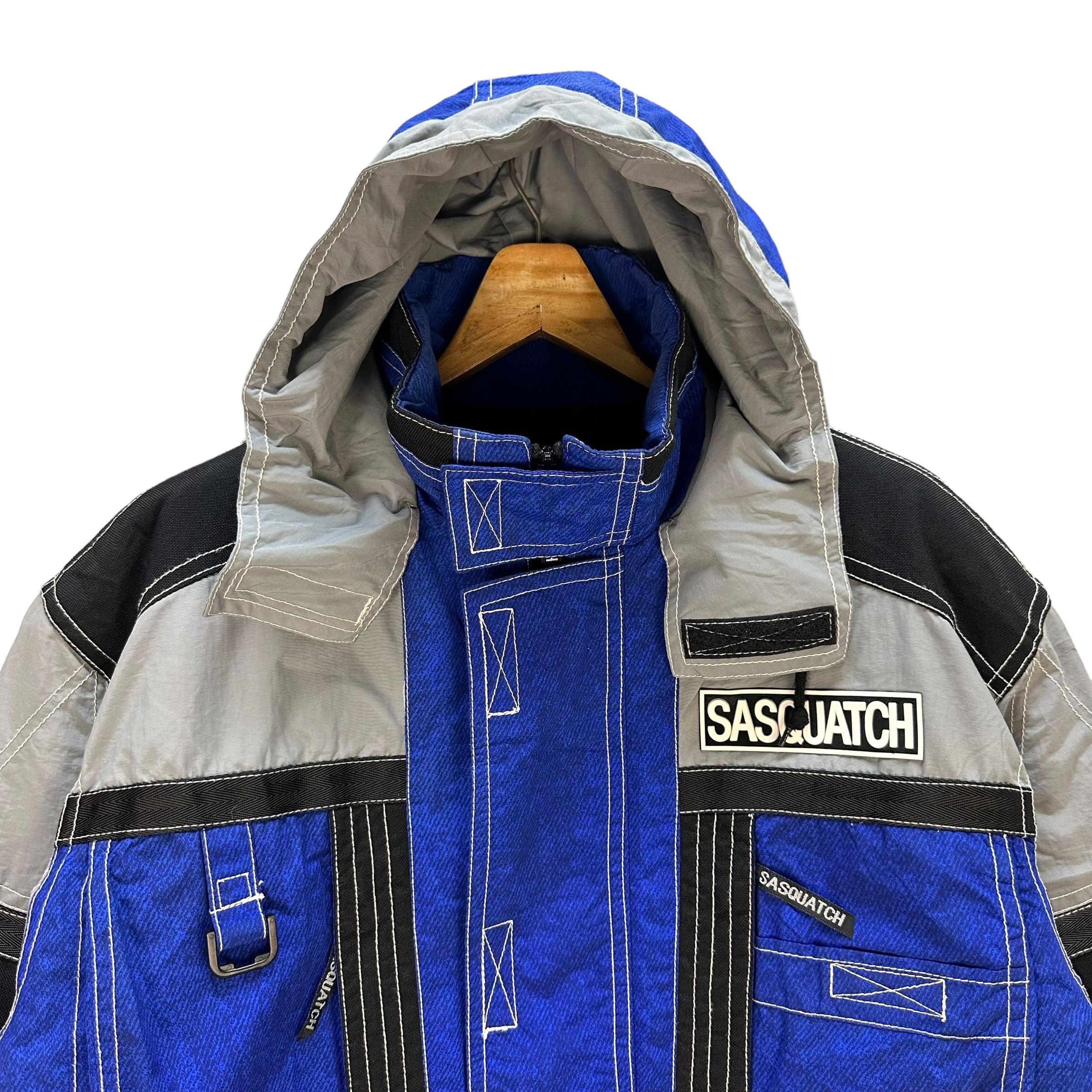 Japanese Brand SASQUATCH Blue Hooded Ski Jacket #A34-0775 Size US L / EU 52-54 / 3 - 2 Thumbnail