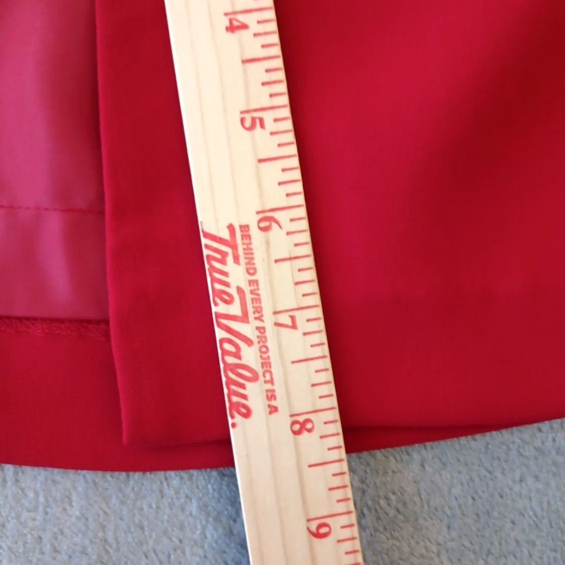 Vintage Le Suit Skirt Midi Pencil Red 12 Women Lined Slit Vintage No Size 34" / US 12 / IT 48 - 7 Thumbnail