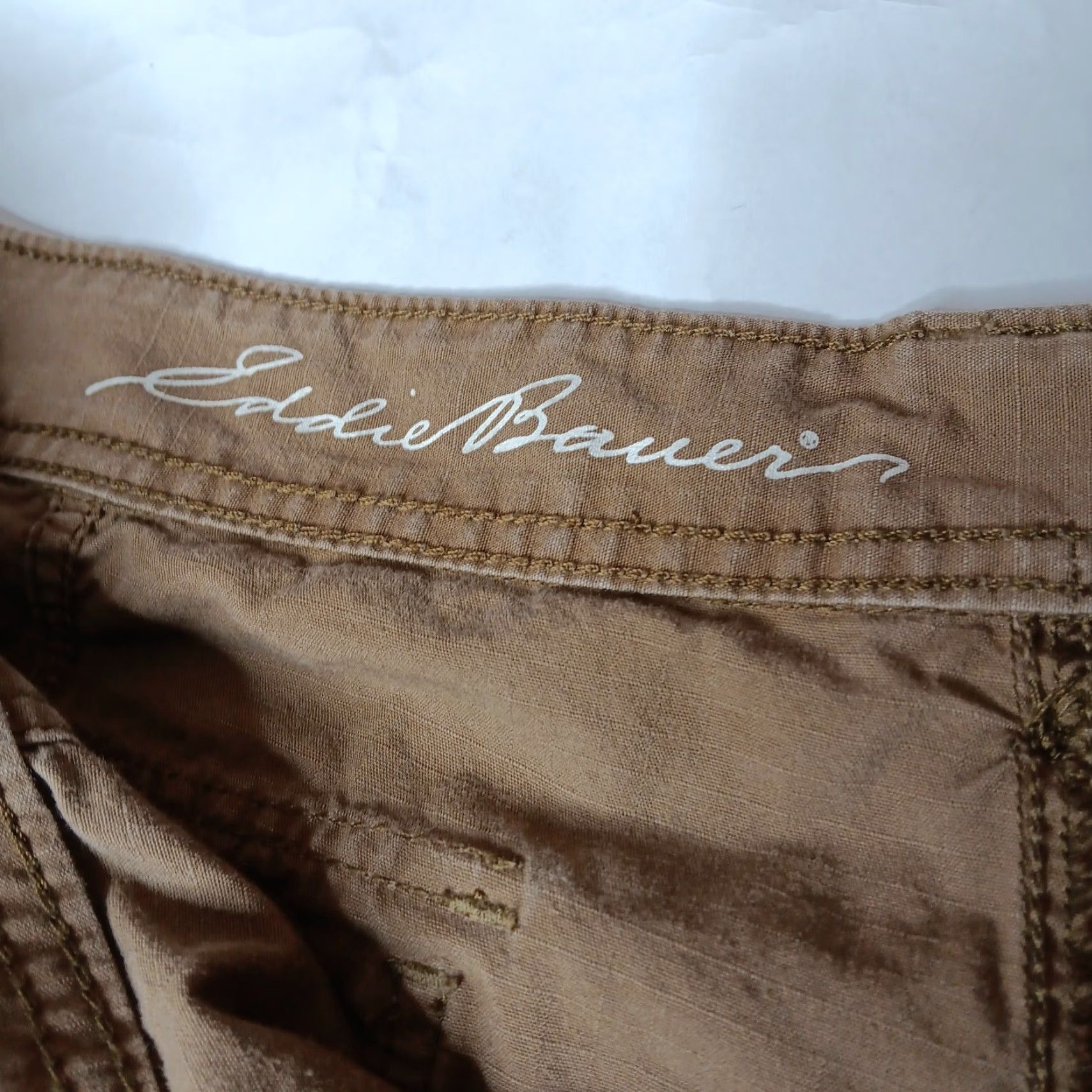 Eddie Bauer Eddie Bauer Shorts Women's Size 16 Cargo Rip Stop Brown Cotton Hiking Outdoors Womens Size 40" / US 18 - 3 Thumbnail