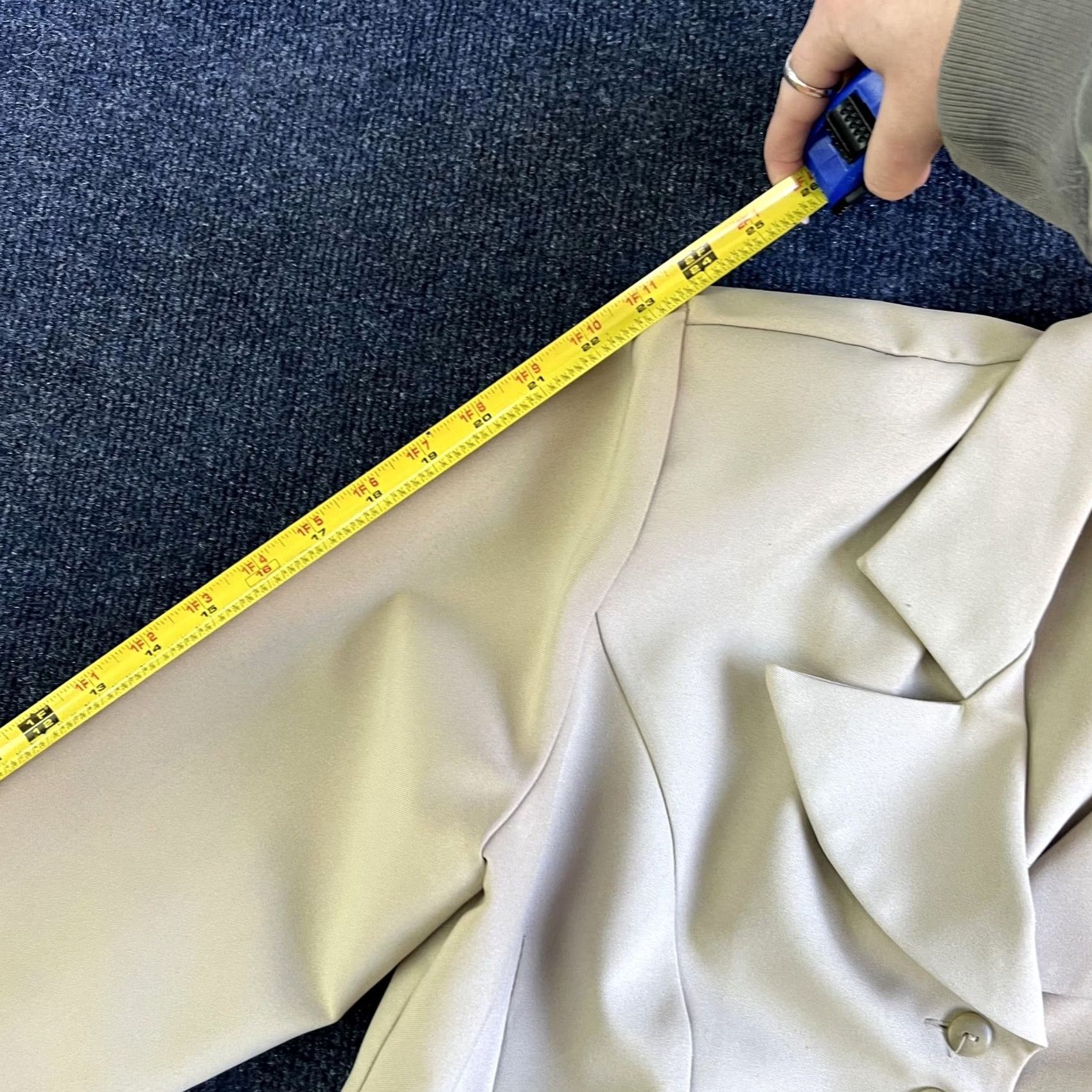 Vintage VINTAGE DBY Ltd. Blazer Jacket Womens 9 Beige 8 Button Longline Work Office Size M / US 6-8 / IT 42-44 - 7 Thumbnail