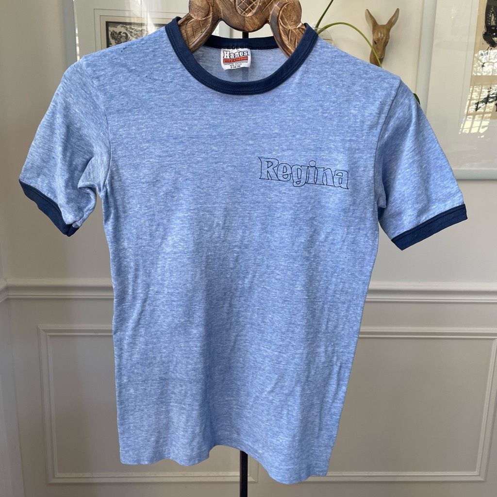 Vintage Vintage 70s Hanes Regina Ringer Retro Tshirt XS S Size XS / US 0-2 / IT 36-38 - 2 Thumbnail