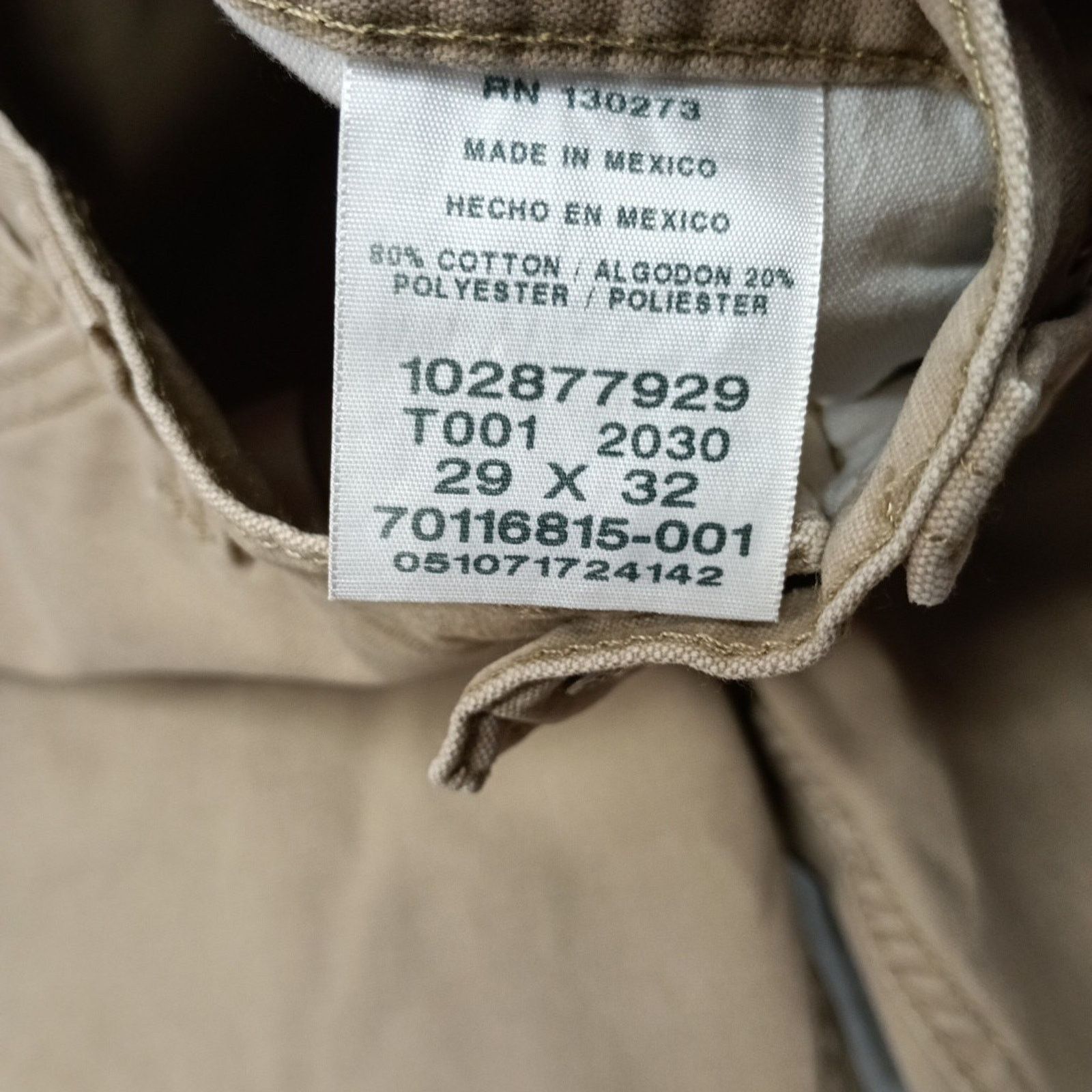 Lee Lee Mens Loose Straight Leg Carpenter Jeans Size 29x32 Beige Size US 29 - 5 Thumbnail